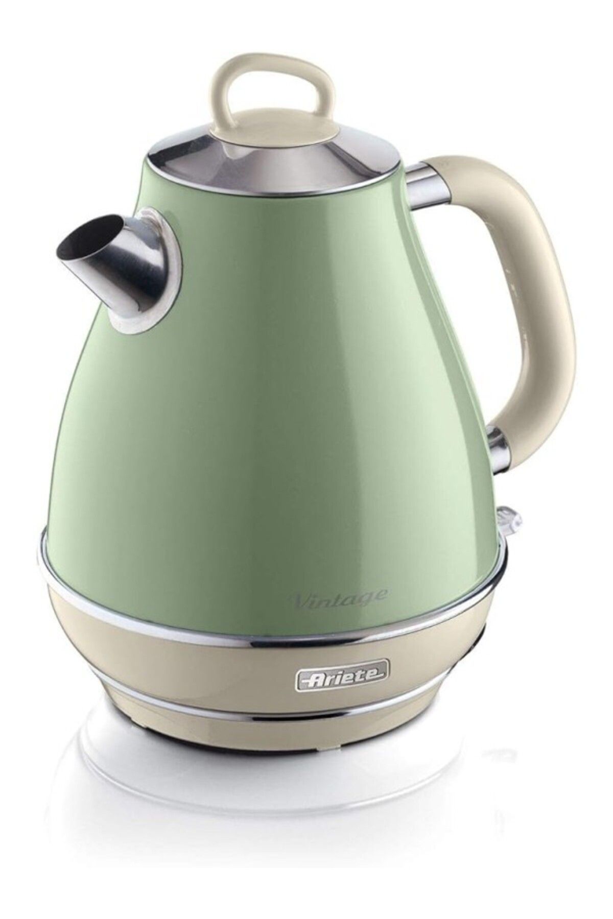 ShopZum Ariete Vintage Elektrikli Su Isıtıcı Yeşil 2869/04 - Paslanmaz Çelik, Retro Kettle, 1,7 Litre 2000