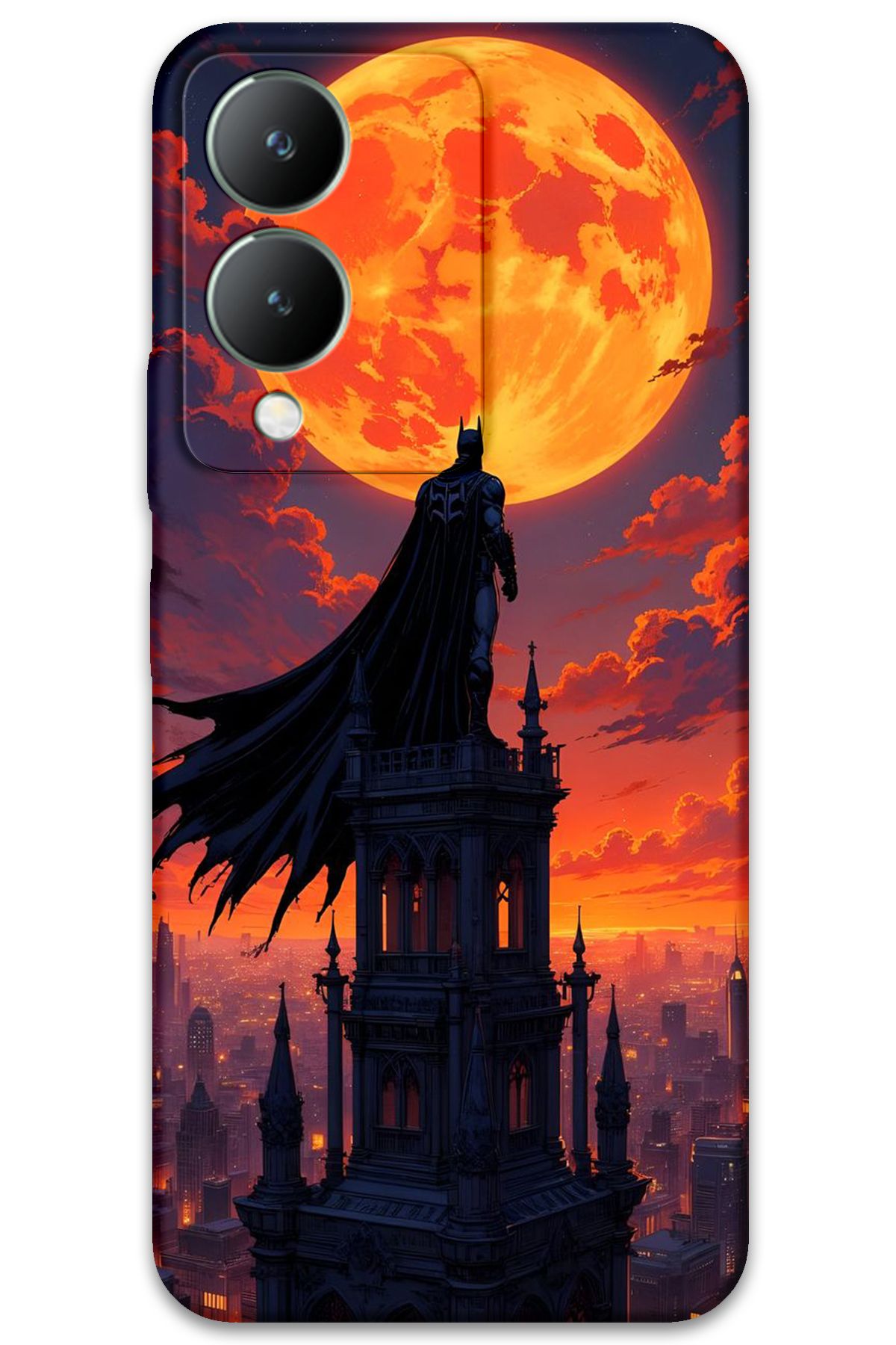 Gramaphone Vivo Y17s Uyumlu Batman Desenli Telefon Kılıfı + Ekran Koruyucu - 5829