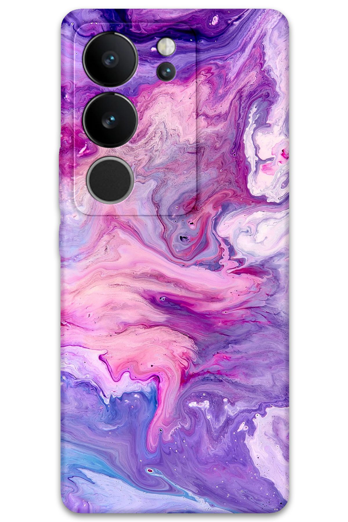 Gramaphone Vivo V29 Uyumlu Mermer Desenli Telefon Kılıfı + Ekran Koruyucu - 5813