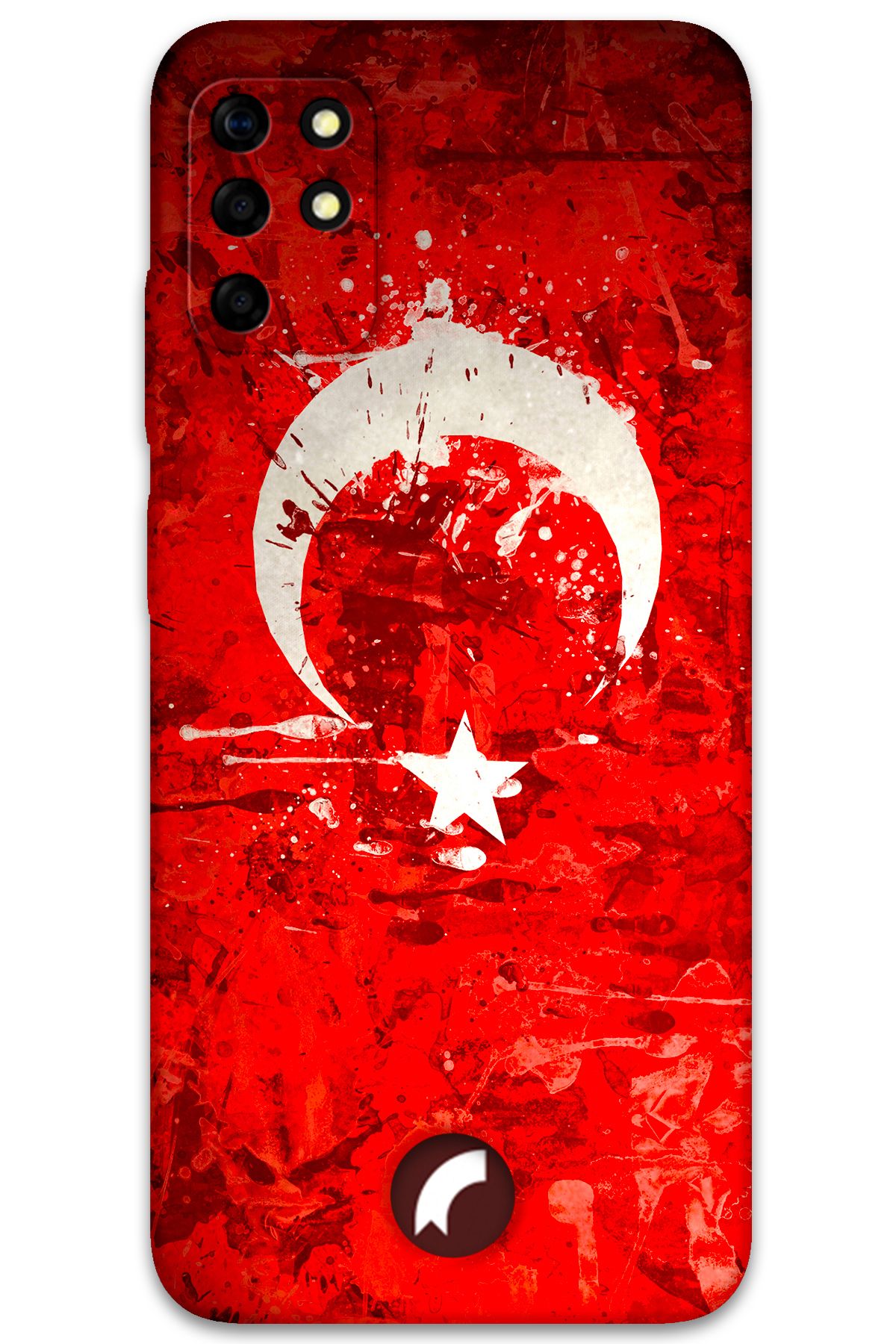 Gramaphone Reeder S19 Max Uyumlu Türk Bayrağı Desenli Telefon Kılıfı + Ekran Koruyucu - 5847