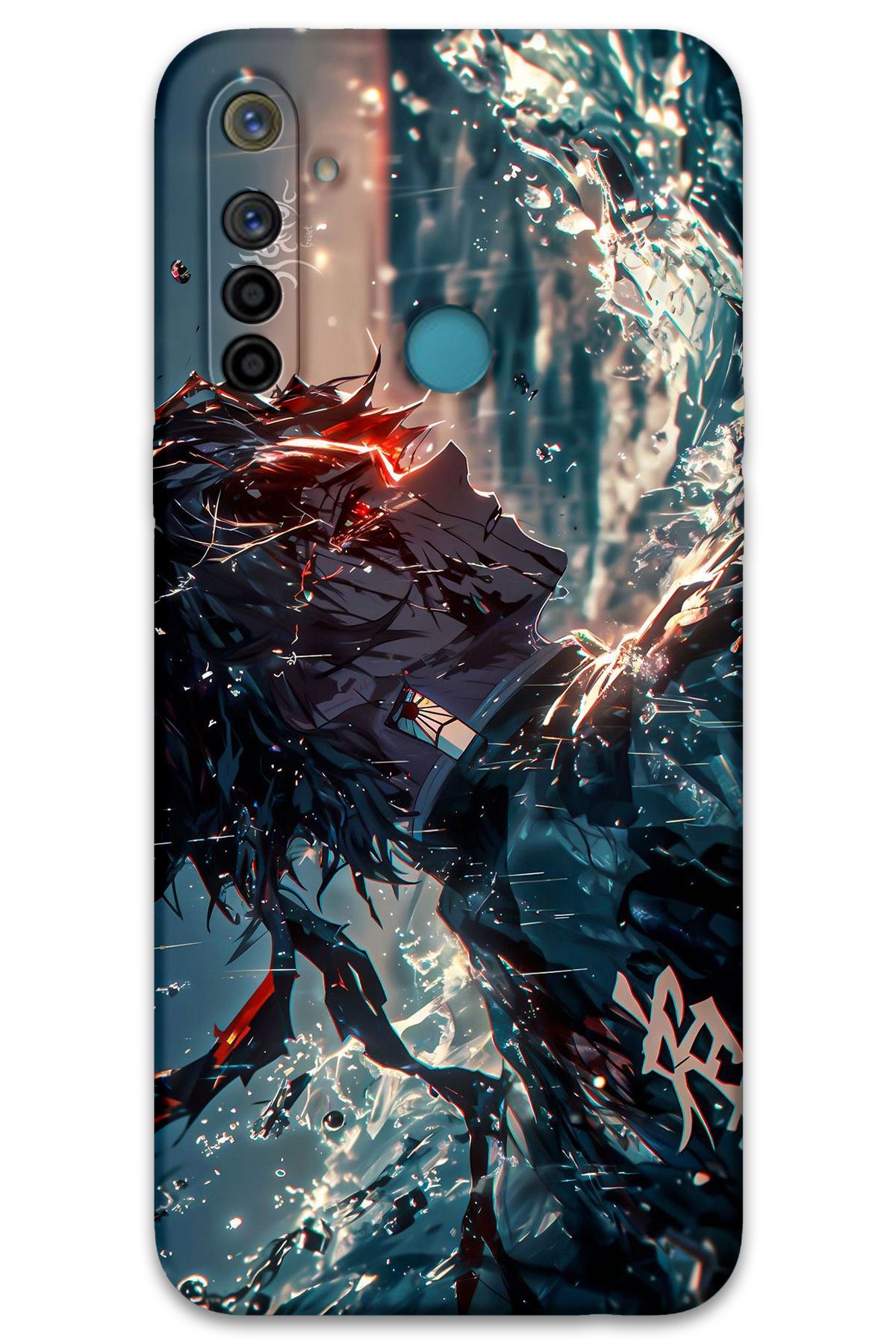 Gramaphone Realme 5i Uyumlu Anime Desenli Telefon Kılıfı + Ekran Koruyucu - 5749
