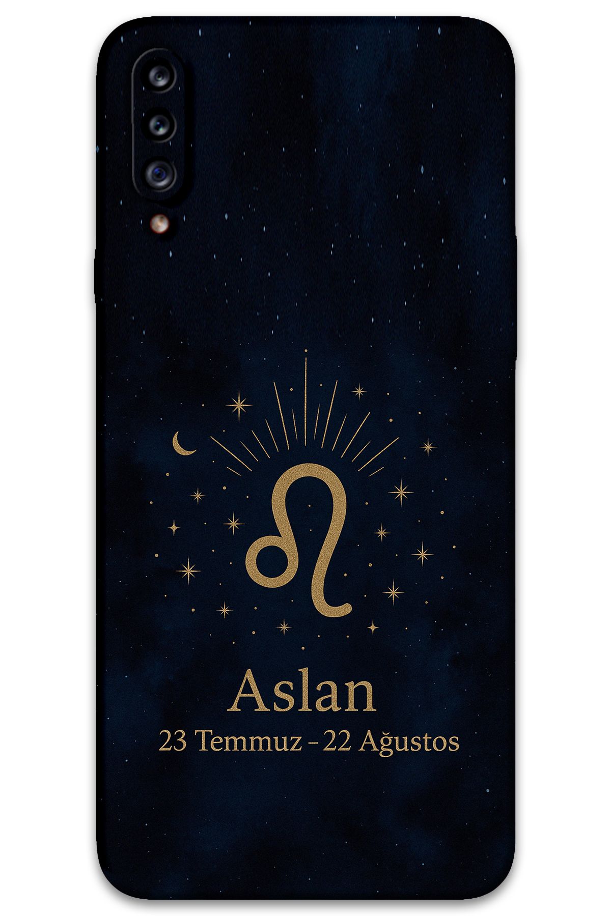 Gramaphone Galaxy A20s Uyumlu Aslan Burcu Desenli Telefon Kılıfı + Ekran Koruyucu - 5772