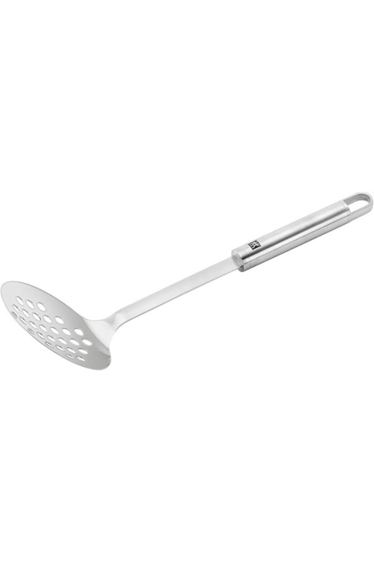 ShopZum Pro Kevgir Yuvarlak Delikli, 33 Cm, Metalik Gri, 18/10 Paslanmaz Çelik