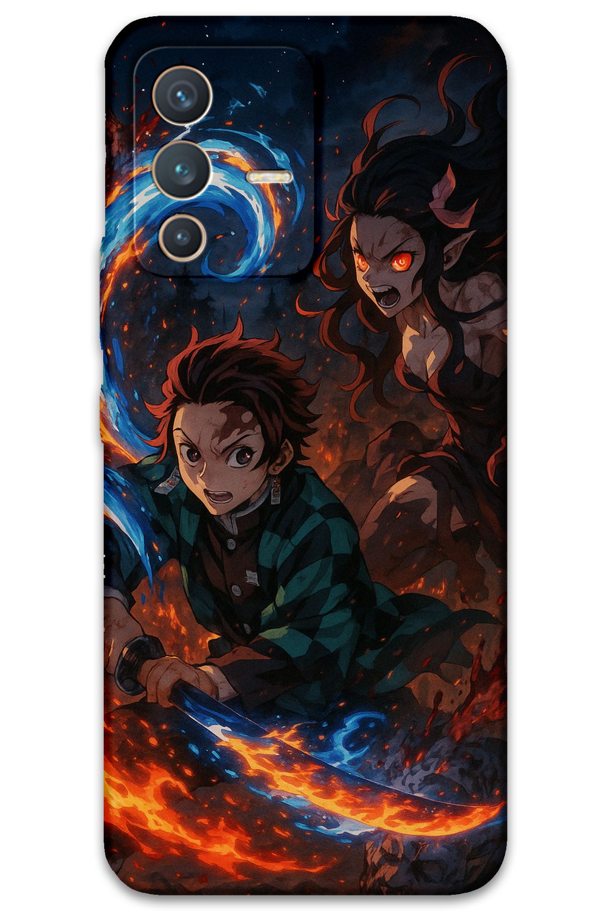 Gramaphone Vivo V23 5G Uyumlu Anime Desenli Telefon Kılıfı + Ekran Koruyucu - 5745