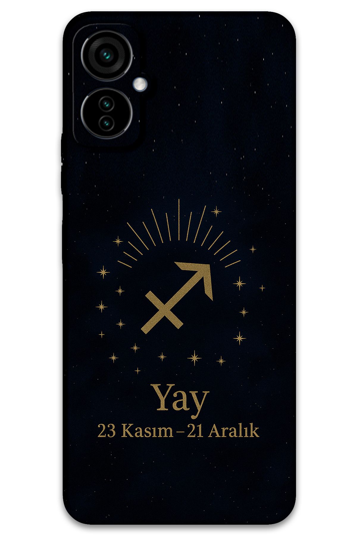 Gramaphone Tecno Camon 19 Neo Uyumlu Yay Burcu Desenli Telefon Kılıfı + Ekran Koruyucu - 5776