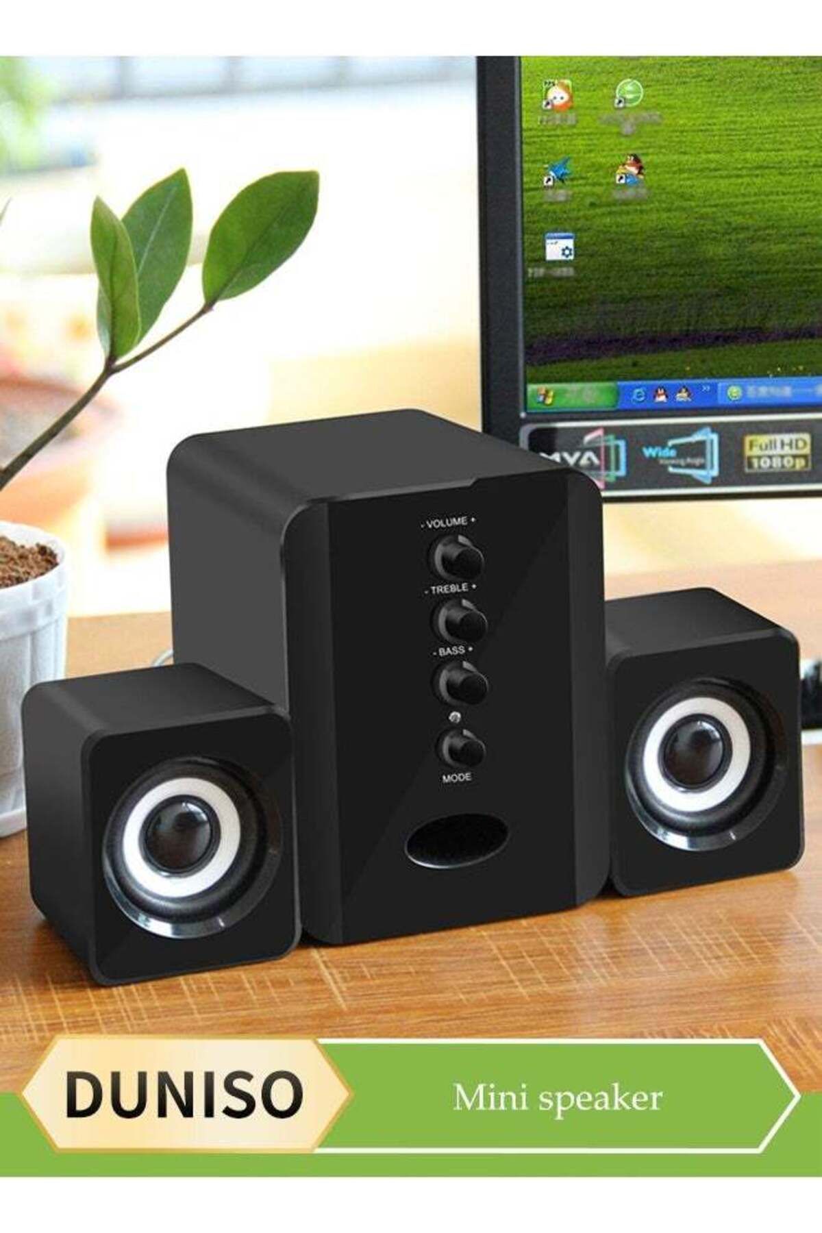 Generic-DUNISO Computer speaker, USB home small speaker，music player, stereo bass surround sound, can be u 1