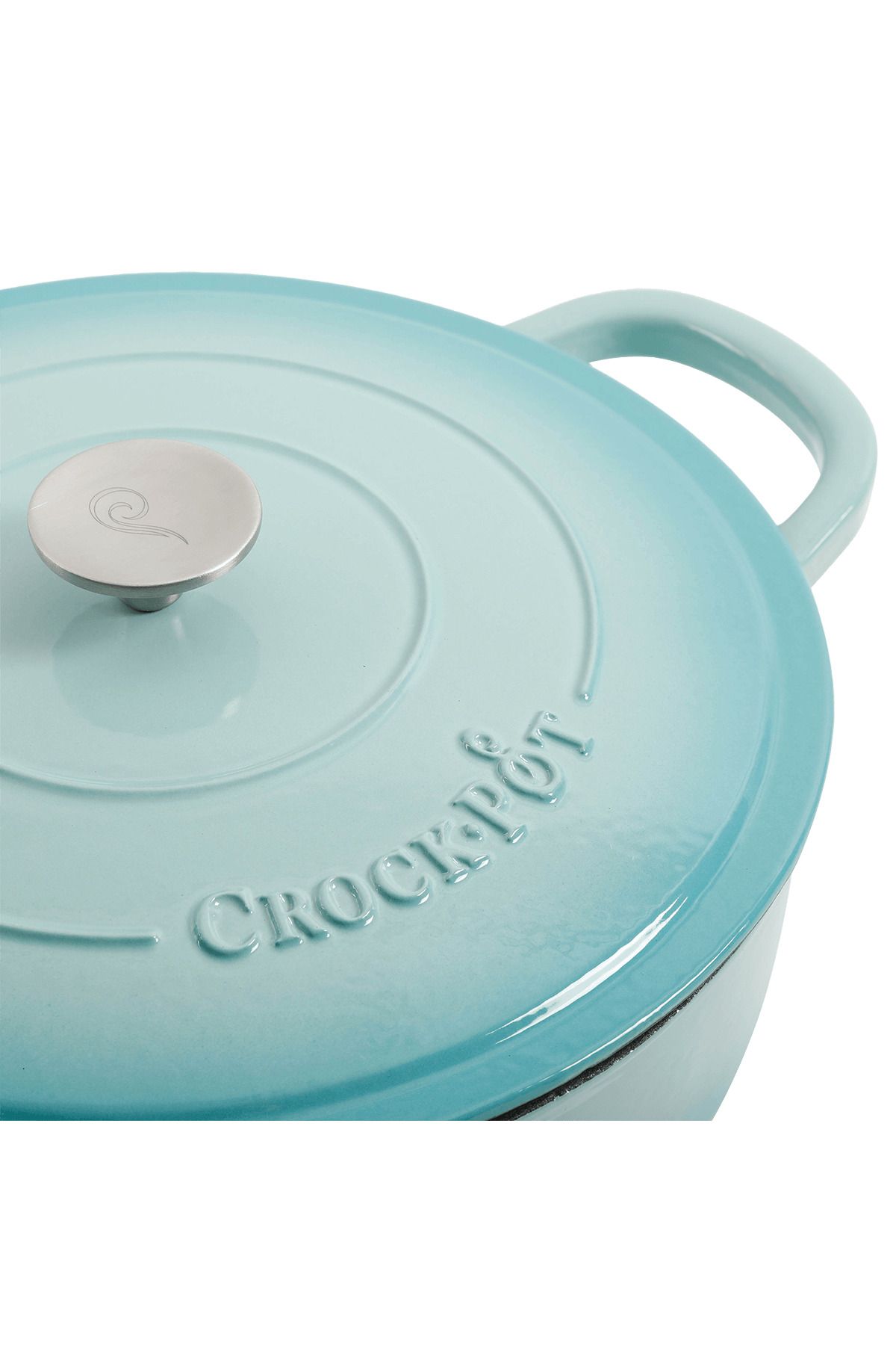 Crockpot®-Vas de fontă emailată, 4.7L, rotund, bleu 3