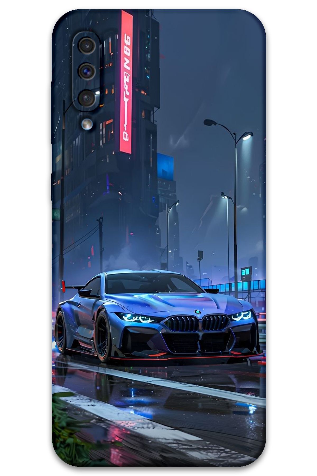 Gramaphone Galaxy A50 Uyumlu Araba Desenli Telefon Kılıfı + Ekran Koruyucu - 5767