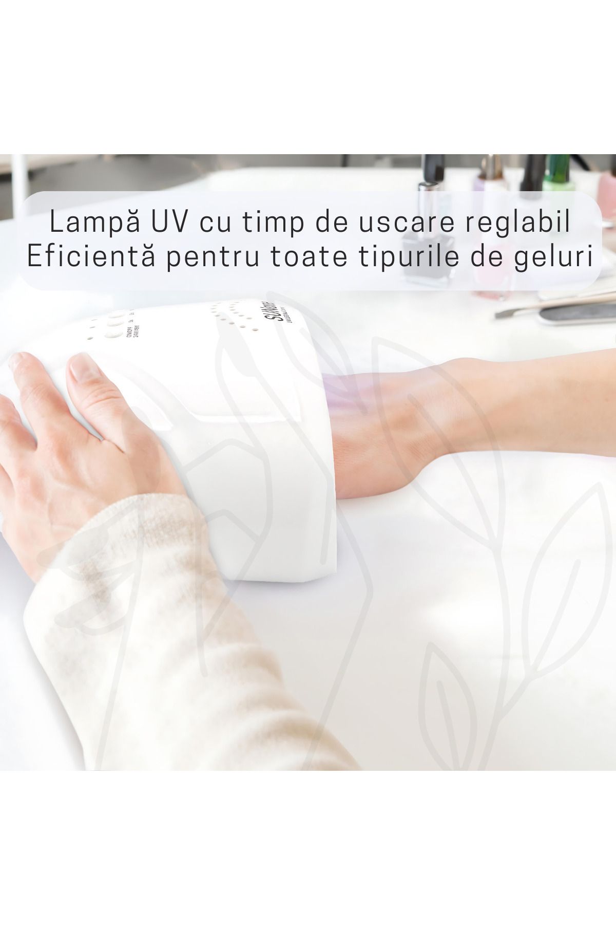 ATOMKIT-Uv/led Lamp For Manicure And Pedicure, Power 28/48, Timer 5/30/60, Automatic Start, White 2