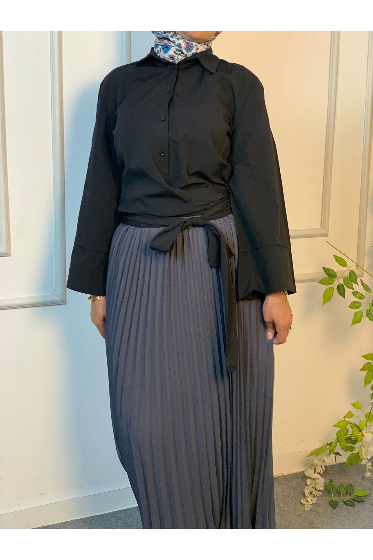 Moda Lunza Bağlamalı İspanyol kol Gömlek