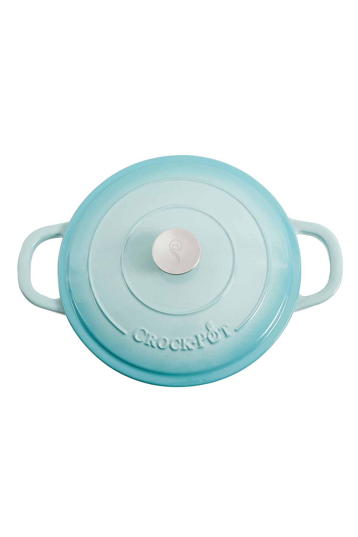Crockpot®-Vas de fontă emailată, 4.7L, rotund, bleu 2
