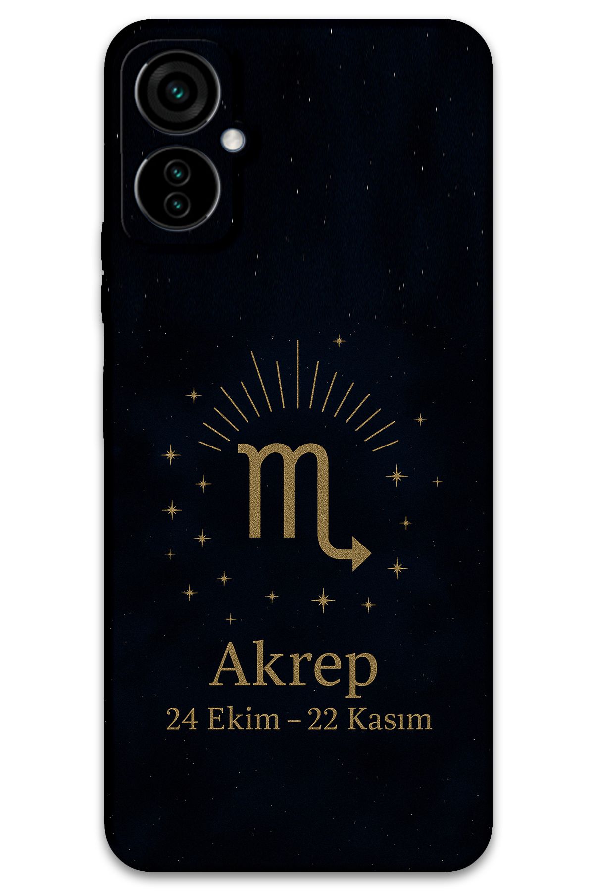 Gramaphone Tecno Camon 19 Neo Uyumlu Akrep Burcu Desenli Telefon Kılıfı + Ekran Koruyucu - 5775