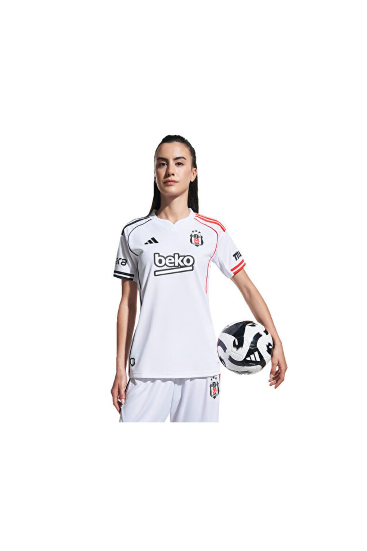 adidas Super Lig Kadın Beşiktaş JK 25/26 İç Saha Forması JN9935 Beyaz