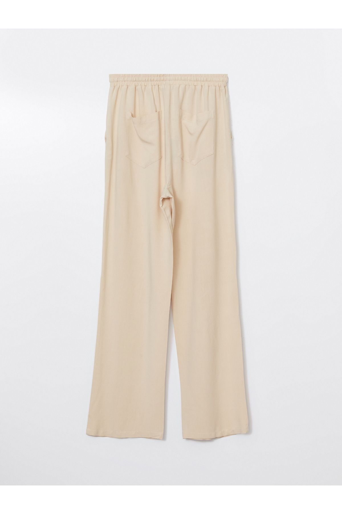 LC Waikiki-Women's Linen Blended Pants with Elastic Waist 6