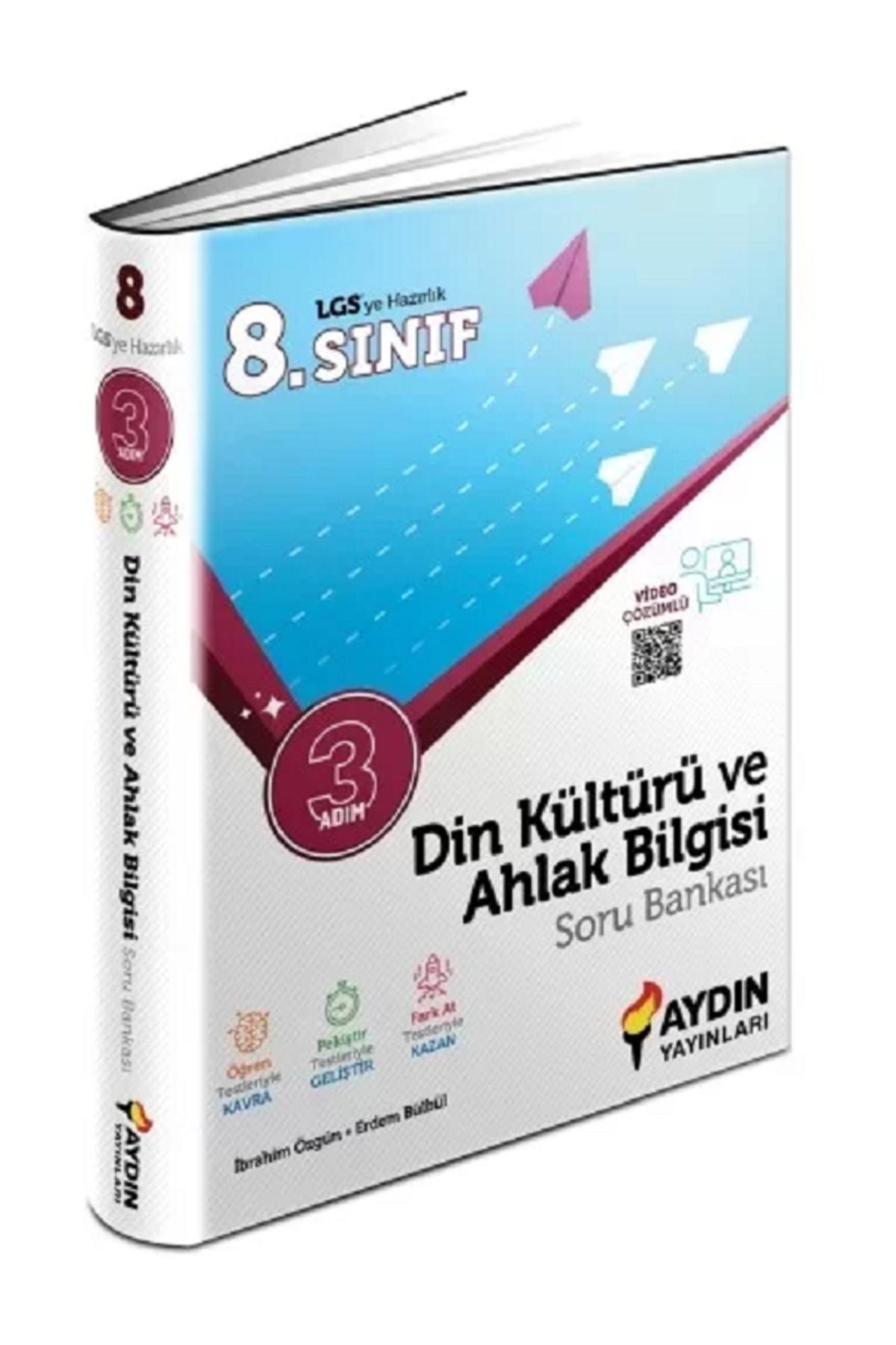 Evrensel İletişim Yayınları 8.Sınıf Aydın Yay. Din Kültürü ve Ahlak Bilgisi Üç Adım Soru Bankası / Öğren - Pekiştir - Fark At