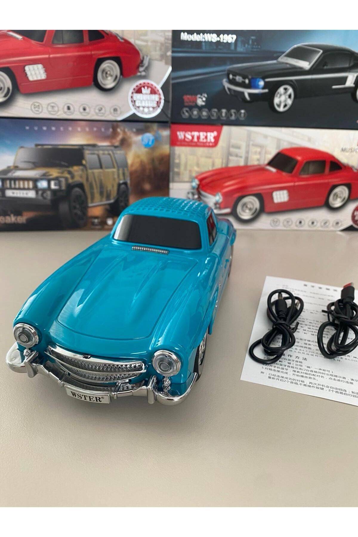 TECHNOTOWN Hafıza Kartlı Klasik Benz Model 10W Bluetooth Hoparlör Fm Radyo USB Tf Aux Destekli Speaker