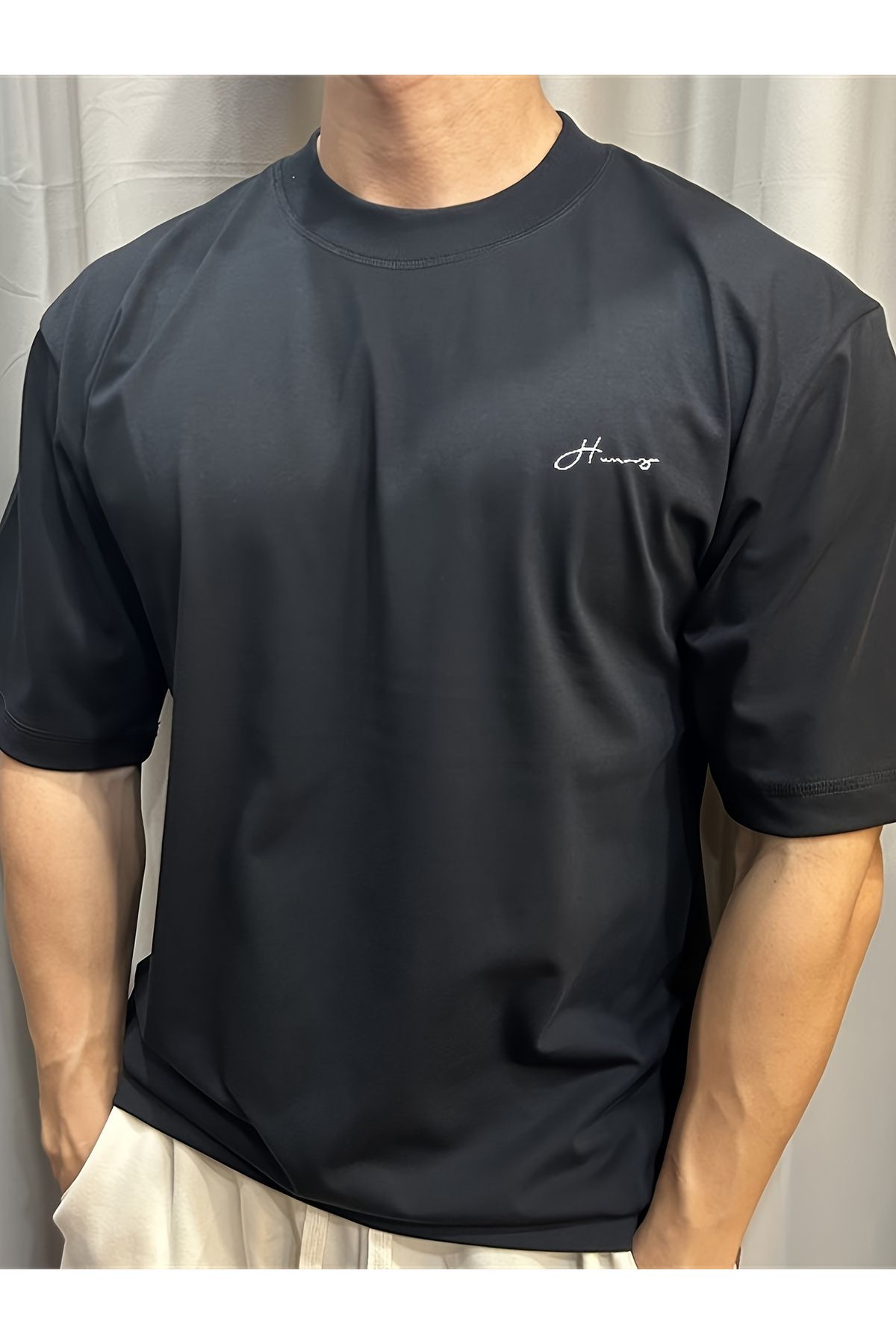 Jakinta Outdoors Baskılı Oversize Bisiklet Yaka Tişört – Pamuk Penye 2 İplik | Unisex & Günlük Rahat