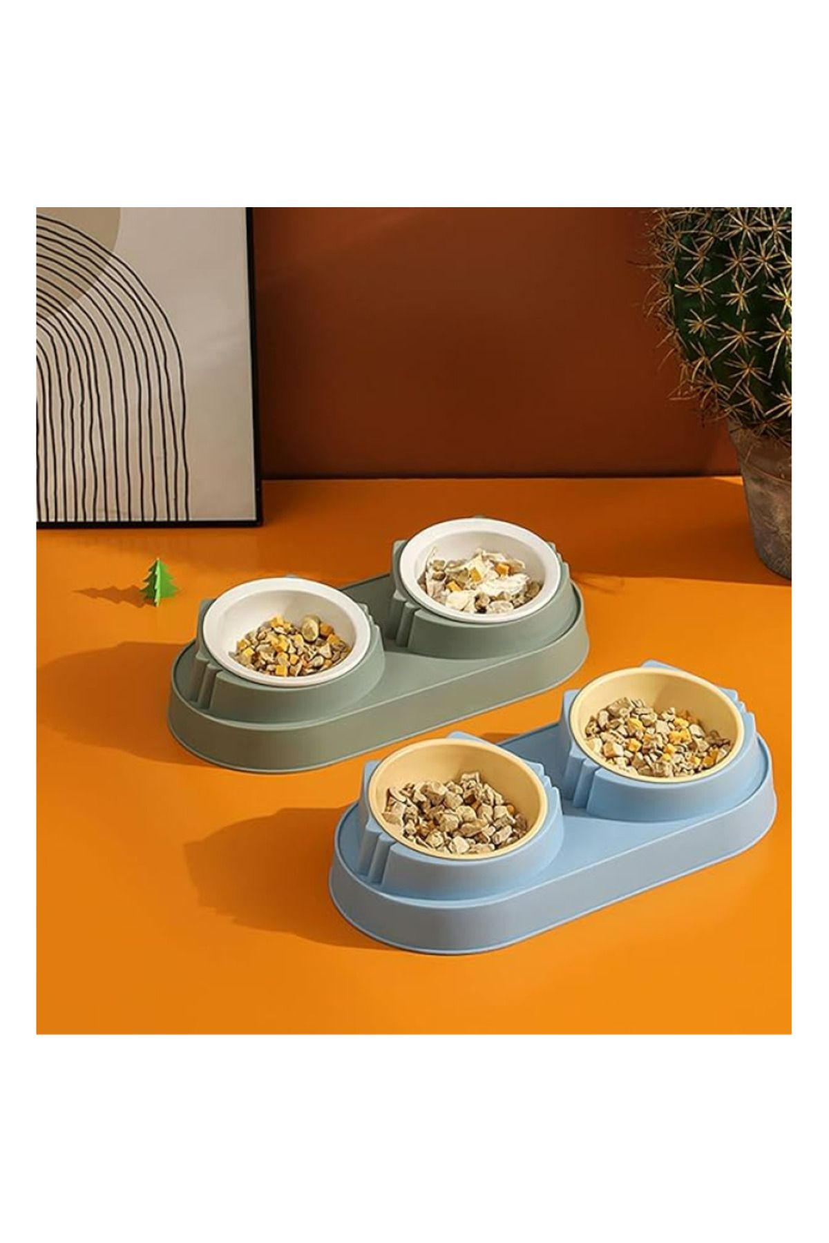Kaplan Petshop Çift Bölmeli Mama ve Su Kabı