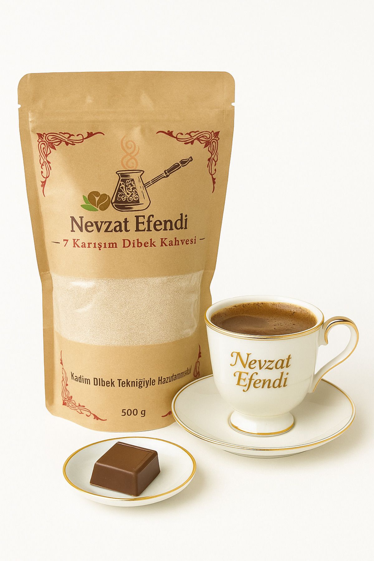 nevzatefendi Nevzat Efendi 7 Karışım Dibek Kahvesi 500 g – Taş Dibekte Geleneksel Lezzet