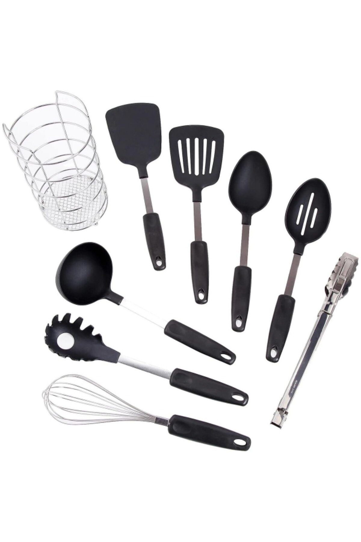 Gibson-9-Piece Chefs Better Basics Utensil Set with Wire Caddy 1