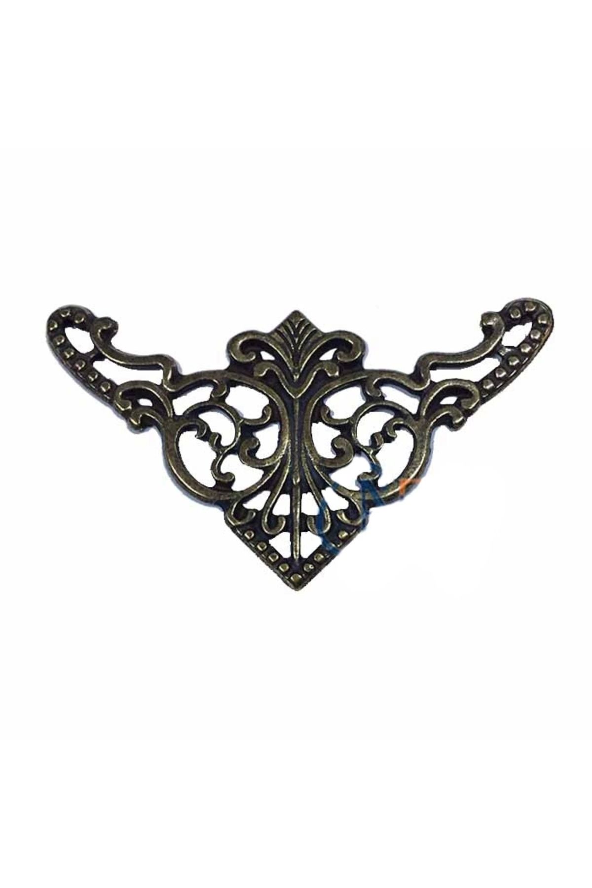 Nemere Dekoratif Köşe Süsü, Köşelik - Büyük, 31x55mm, Antik, 1 Adet