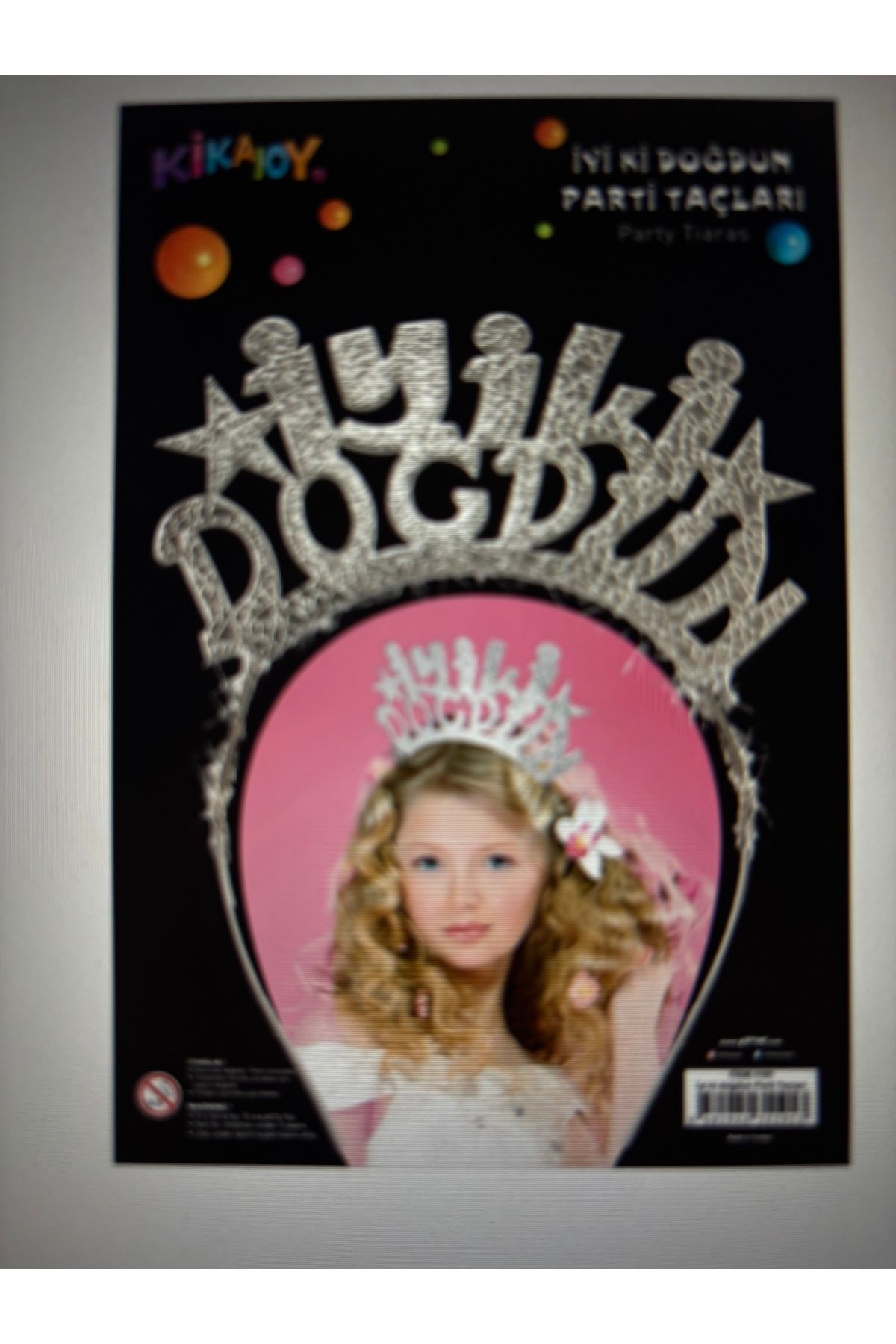 Kika Prenses Doğum Günü Metal Taç - Birthday Gril-