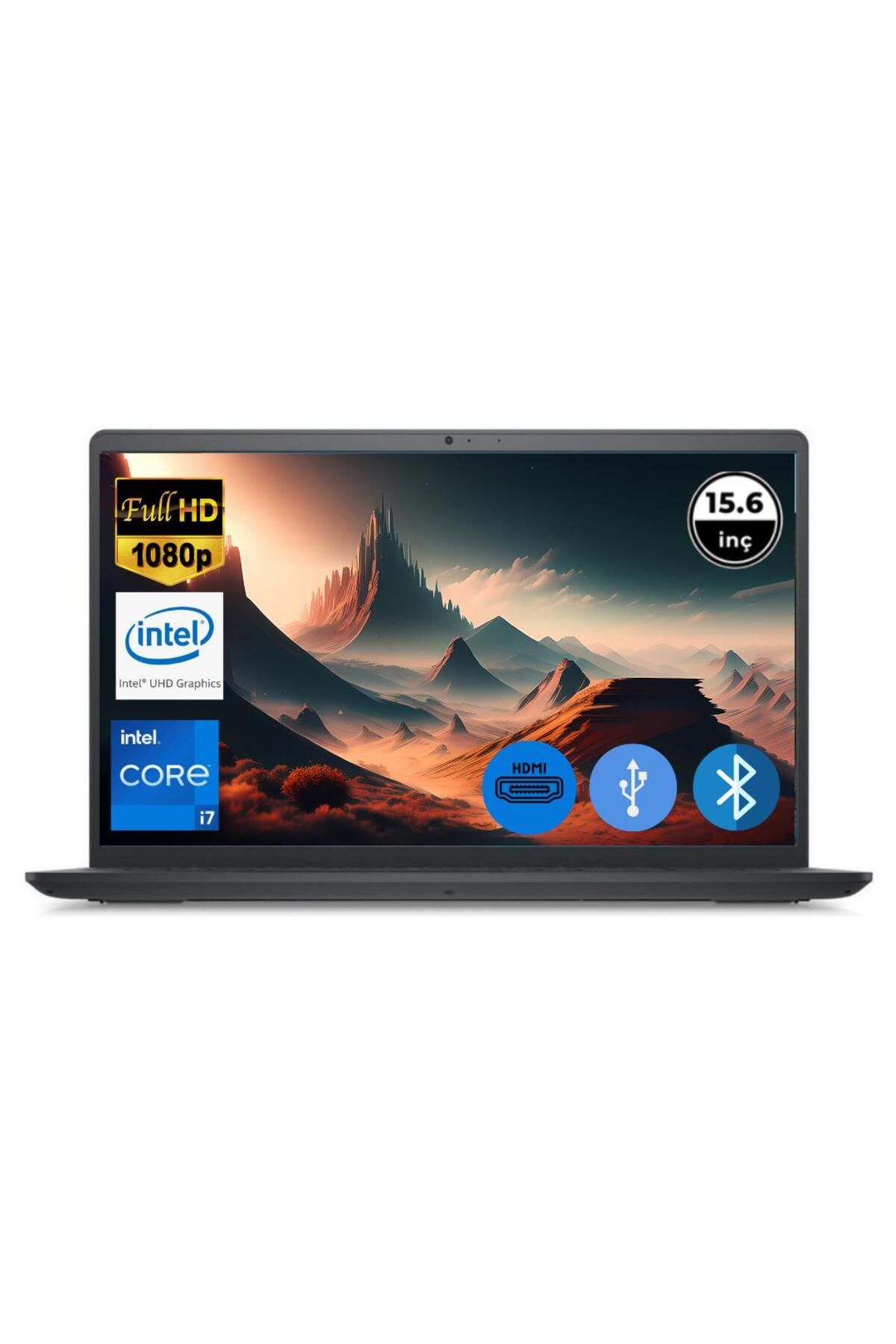 Dell Inspiron 3520 i7 1255U 8GB 1TB M.2 SSD I35201013U ATL3 O/B 15.6" Ubuntu Taşınabilir Bilgisayar