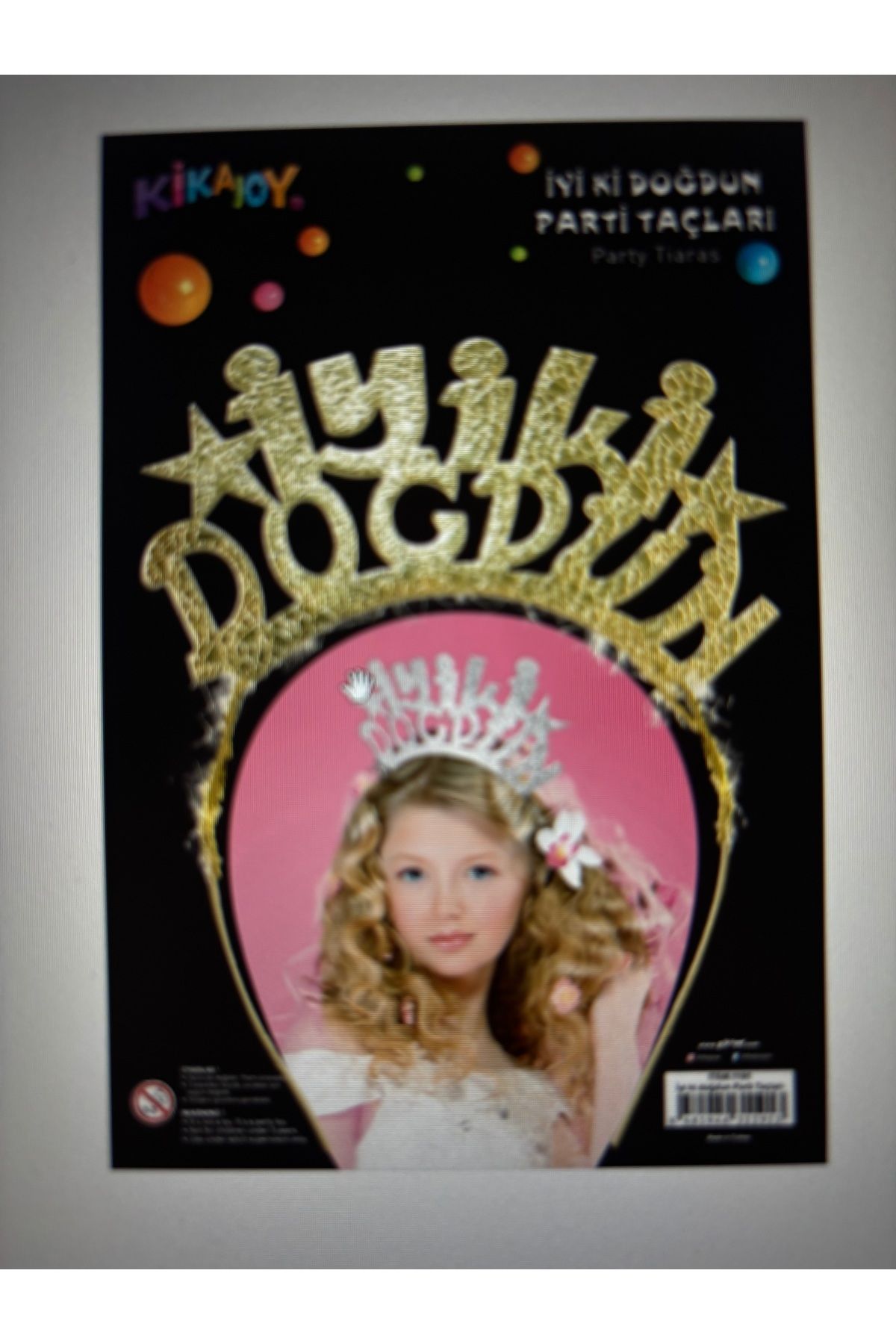 Kika Prenses Doğum Günü Metal Taç - Birthday Gril-