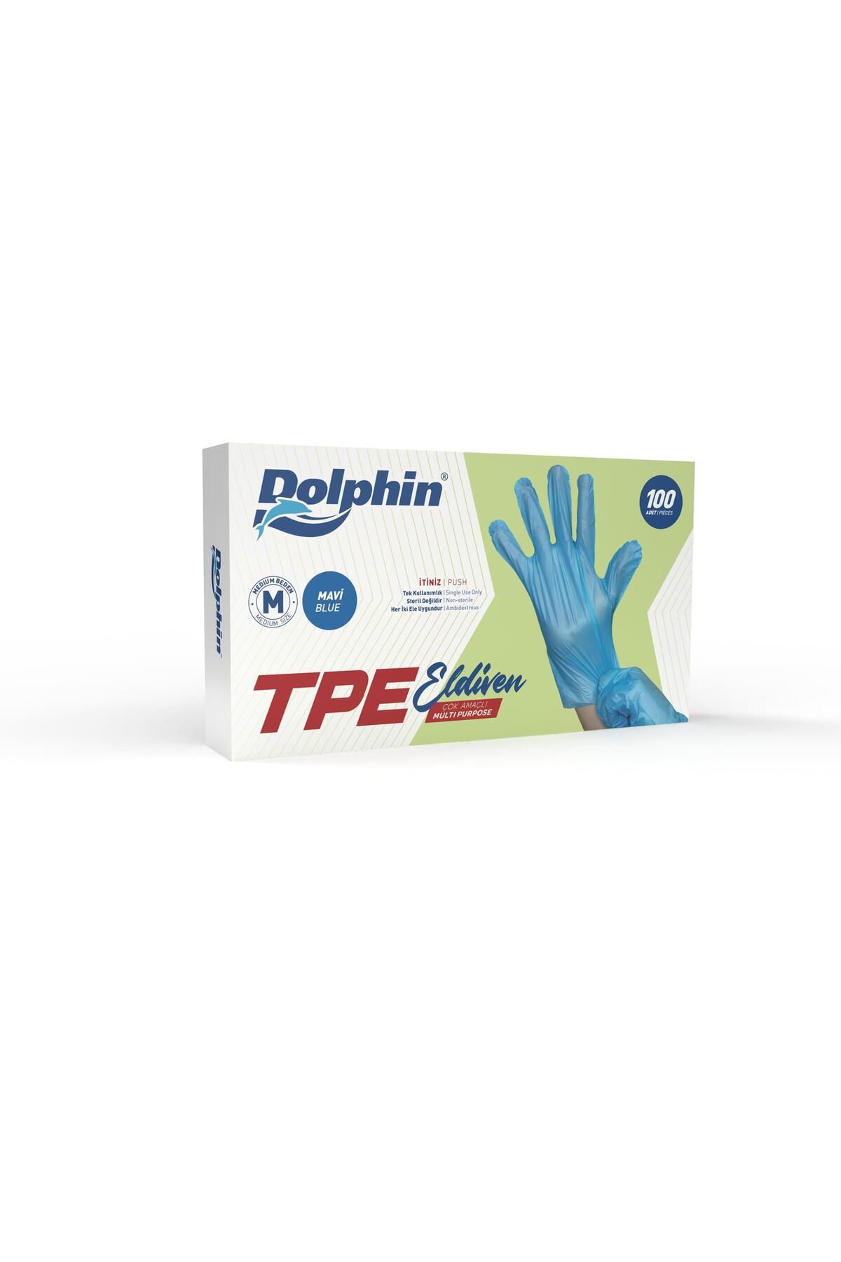 alsepeteavm Dolphin Mavi Tpe Eldiven M Beden 100 Adet