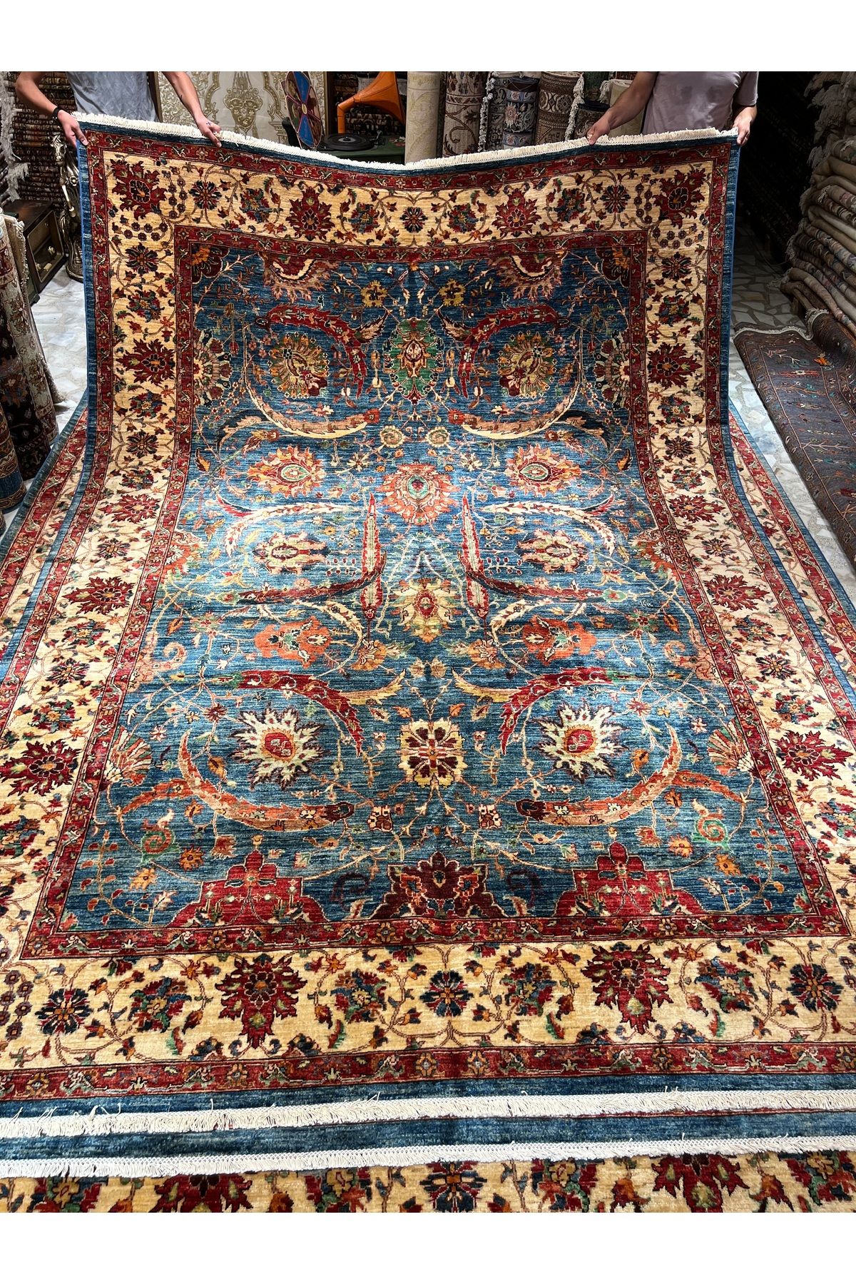 RD RAMAZAN DAĞ EL HALI SANATI El Dokuma Afgan Halısı Ağac Klasik Model Ebat 380x270..