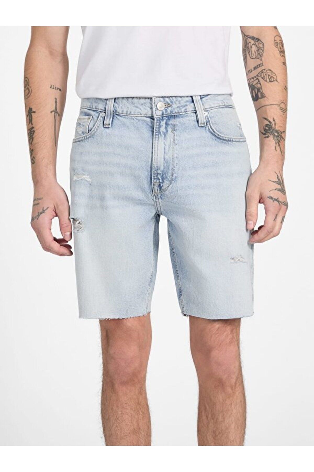 Guess Wyatt Erkek Regular Fit Denim Şort