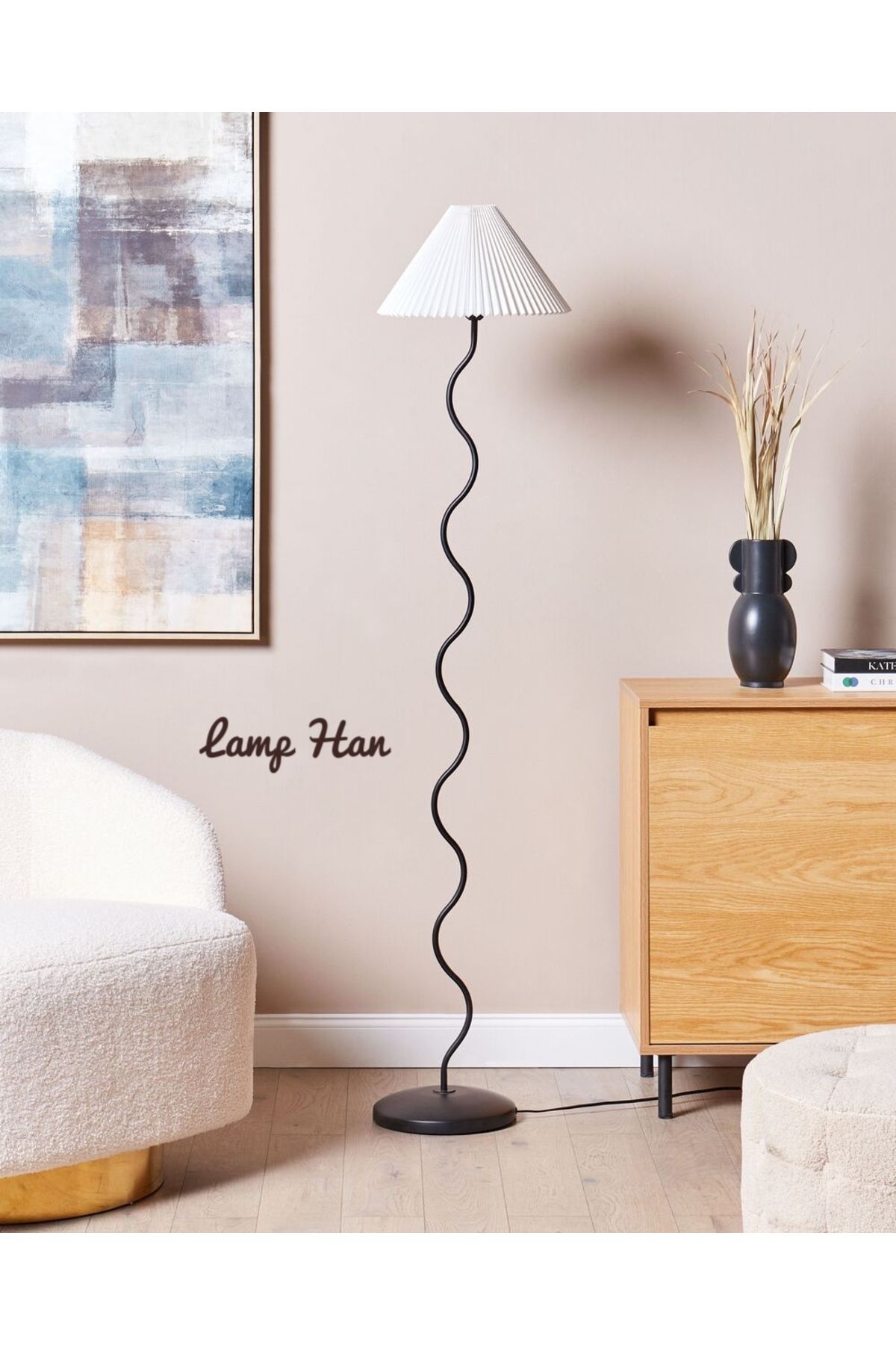 Lamp Han Kıvrım Serisi Dekoratif Zemin Lambası Lambader (Satıcın Kısmının LAMP HAN Olmasına Dikkat Ediniz.)