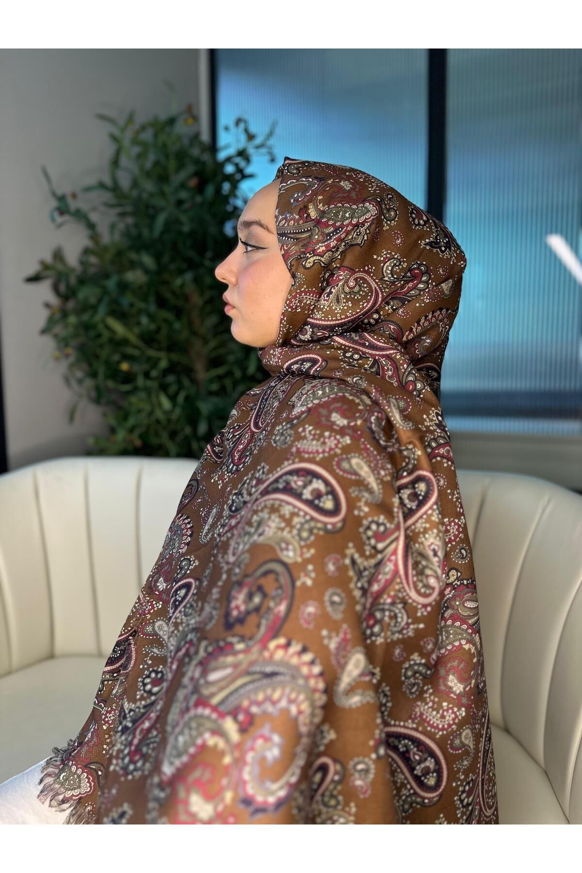 Oxygen Scarfs Etno Noir Naturel Pamuk Şal-202452