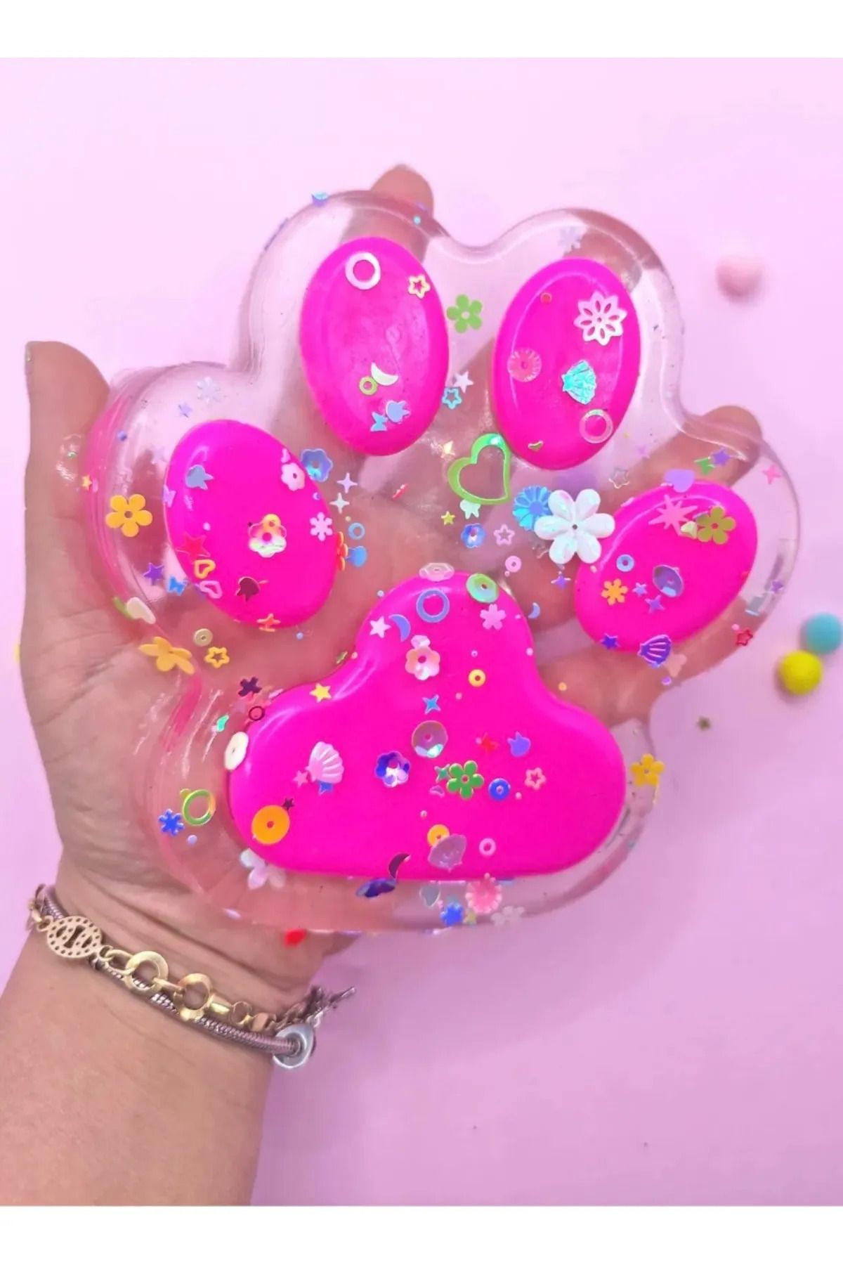 yarbay Sevimli Dev Squishy Kedi Pati Sıkma 14 cm Pati Sukuşi - Çok renkli