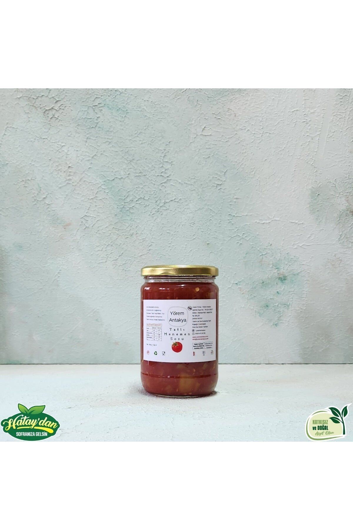 Yörem Antakya Menemen Sosu 600 Gr (Acısız-Doğranmış)