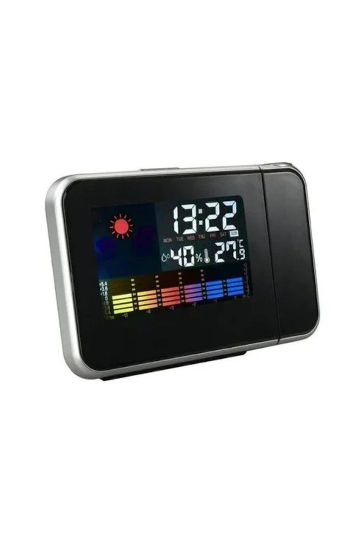 HOZRO-HOZRO Digital Clock, with Time Projection, Thermometer and Humidity Indicator – Modern Design and Functionality 2