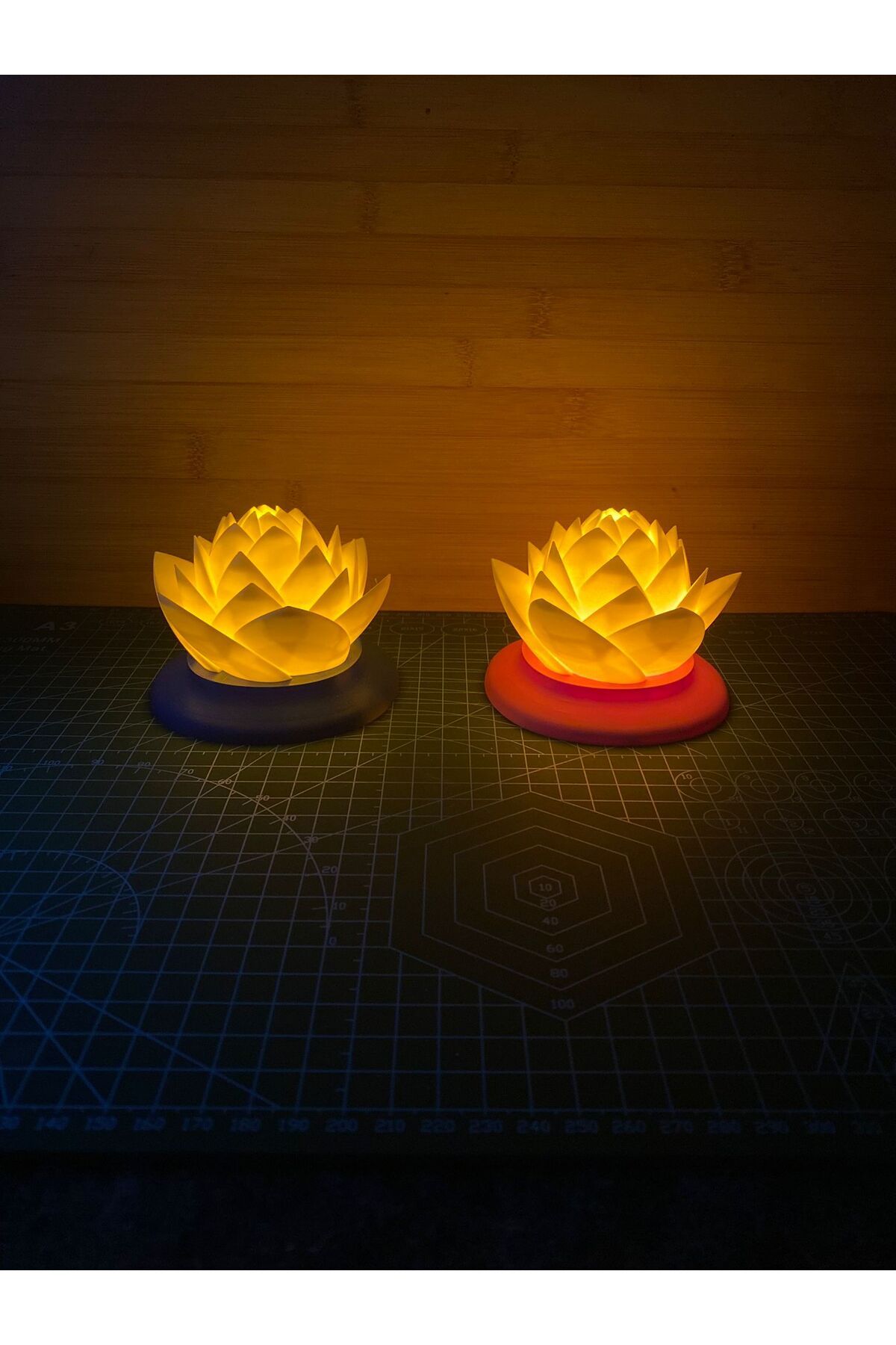 MOLDİVERSE3D DEKORATİF ÇİCEK ŞEKLİNDE TEALİGHT LAMBA