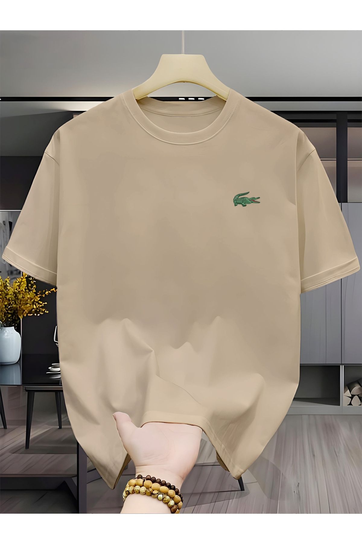 Jakinta Outdoors Baskılı Oversize Bisiklet Yaka Tişört – Pamuk Penye 2 İplik | Unisex & Günlük Rahat