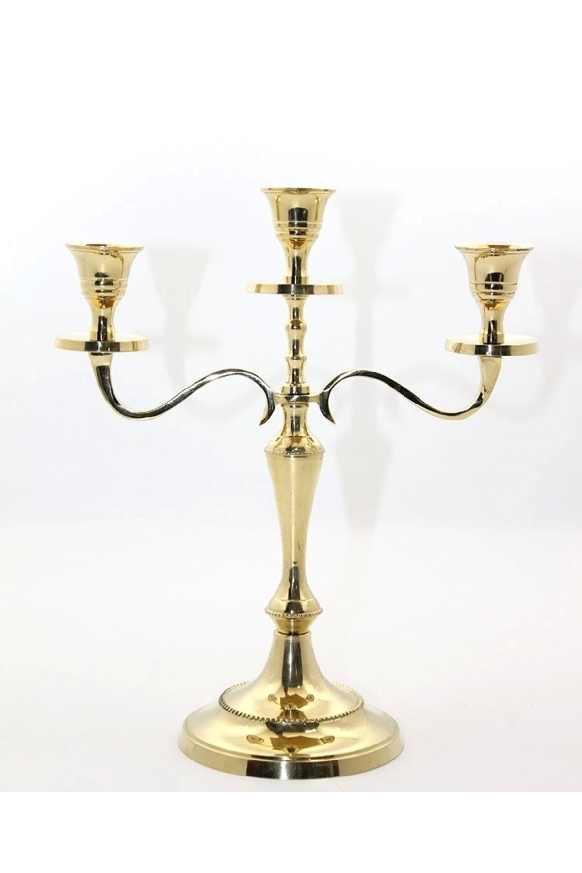 Generic Pirinç 3'lü Şamdan 4612