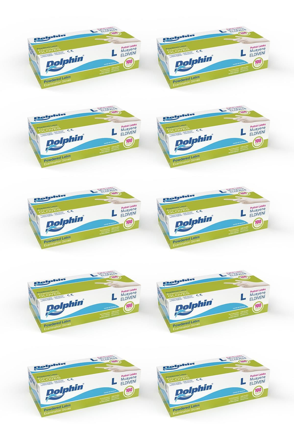 supertrend Süpertrend Dolphin Beyaz Lateks Eldiven Pudralı L 100 Adet X 10 Paket