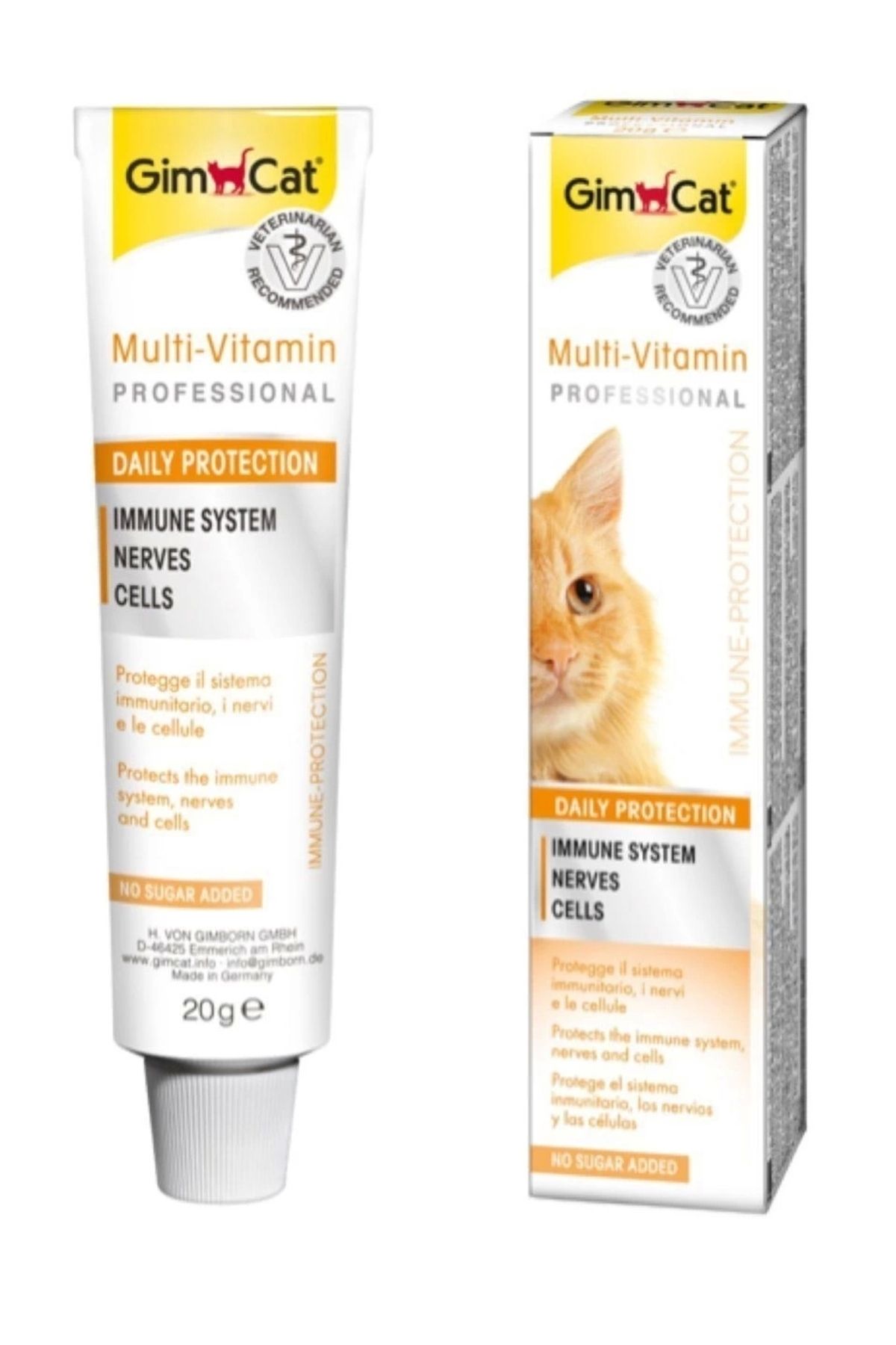 thebestnzm Gimcat Multi Vitamin Paste 12 Vitaminli Kedi Malt Macunu 20 Gr