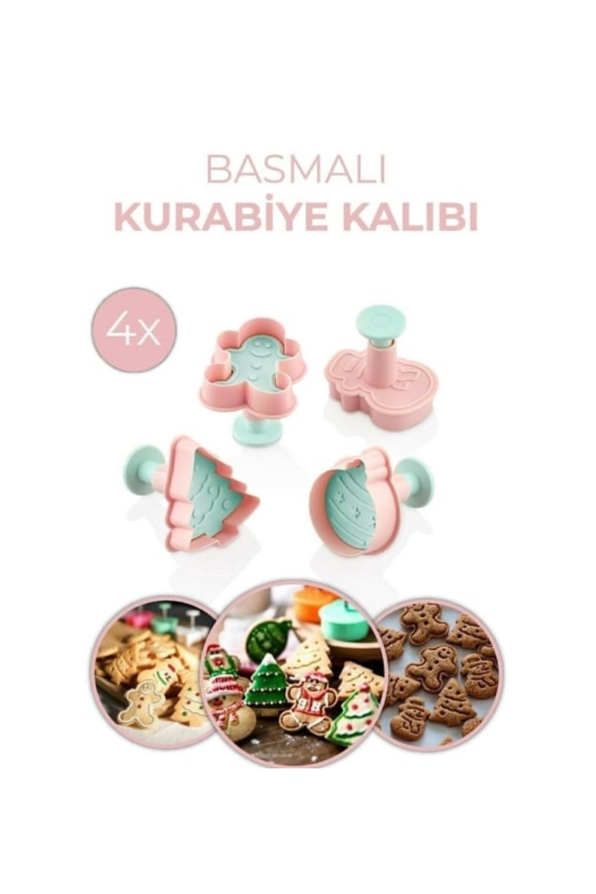 heybecollection 4'Lü Kurabiye Kalıbı