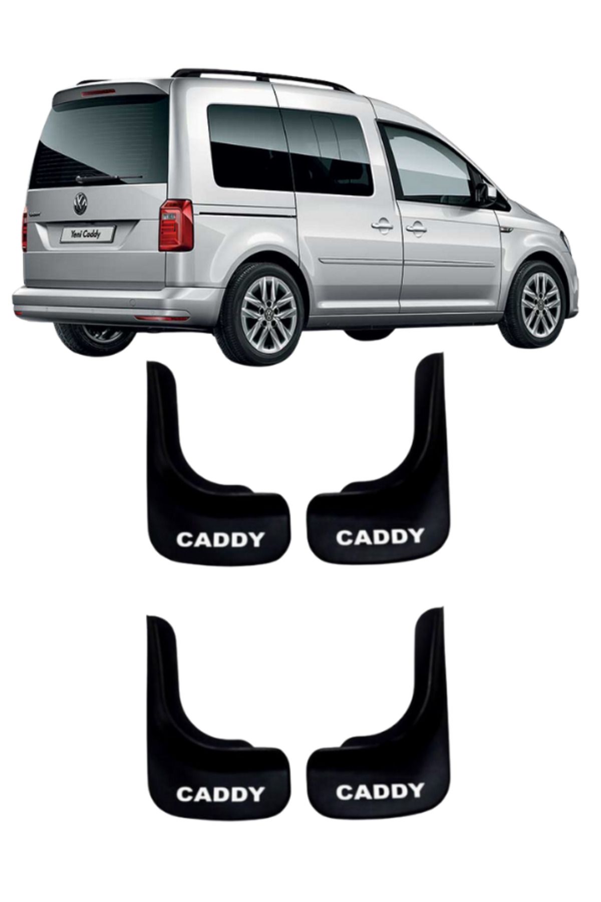 KAPOTO Volkswagen Caddy Uyumlu 4'lü Oto Paçalık Takımı - Çamurluk Tozluk Seti (Ön + Arka)