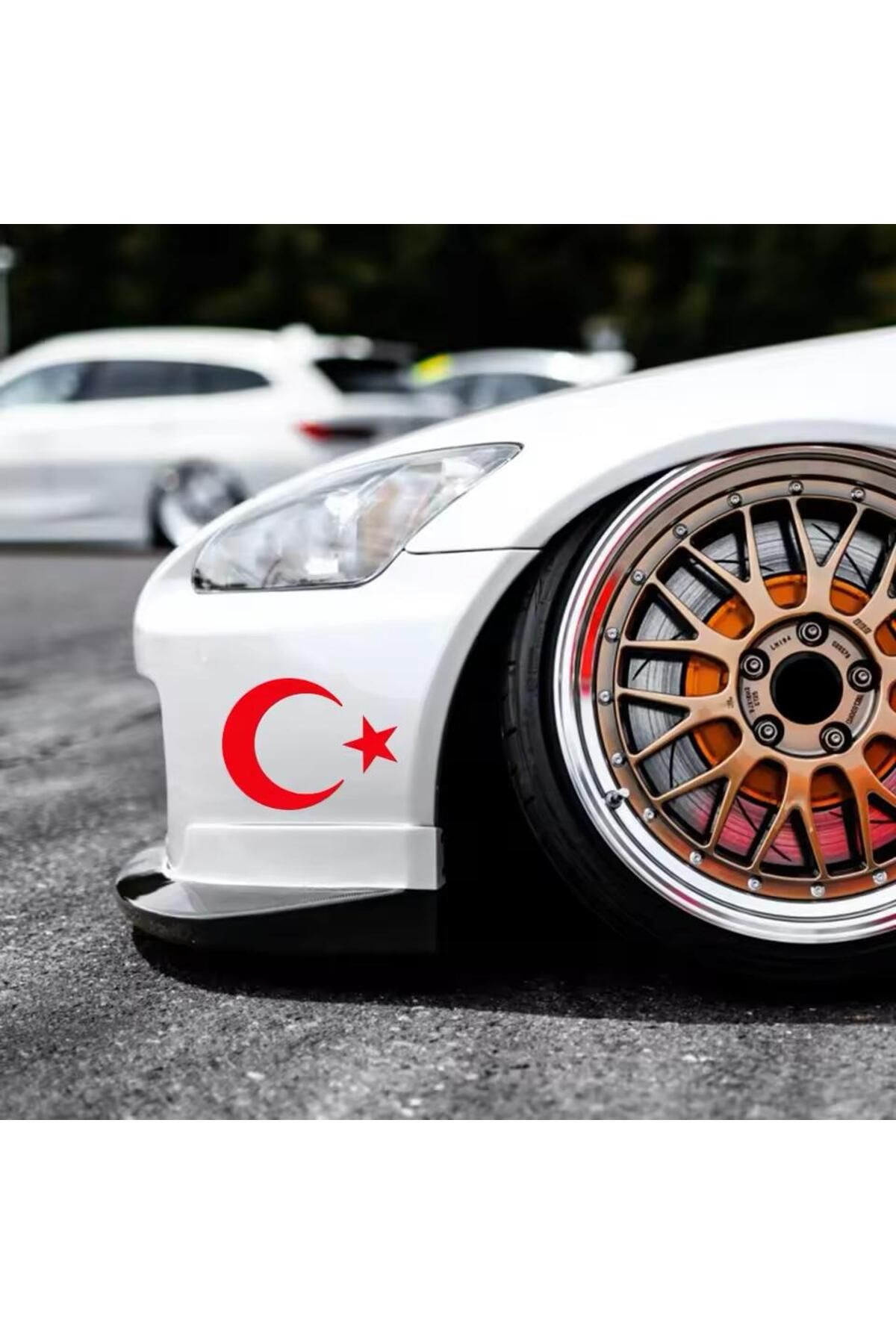 onurreklamonline Ay Yıldız Sticker – 15x20 cm – Türk Bayrağı Figürlü – Araç & Motosiklet Uyumlu –