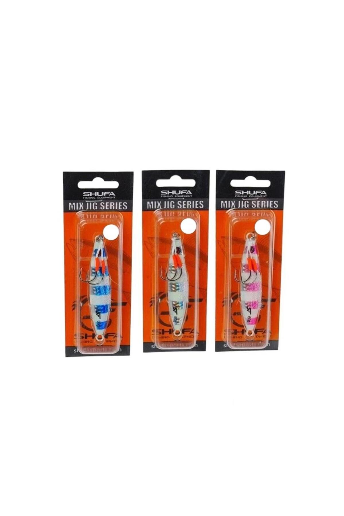 SHUFA 3 Adet 80gr Turkish Zebra Mix Psycho Sprat Jig