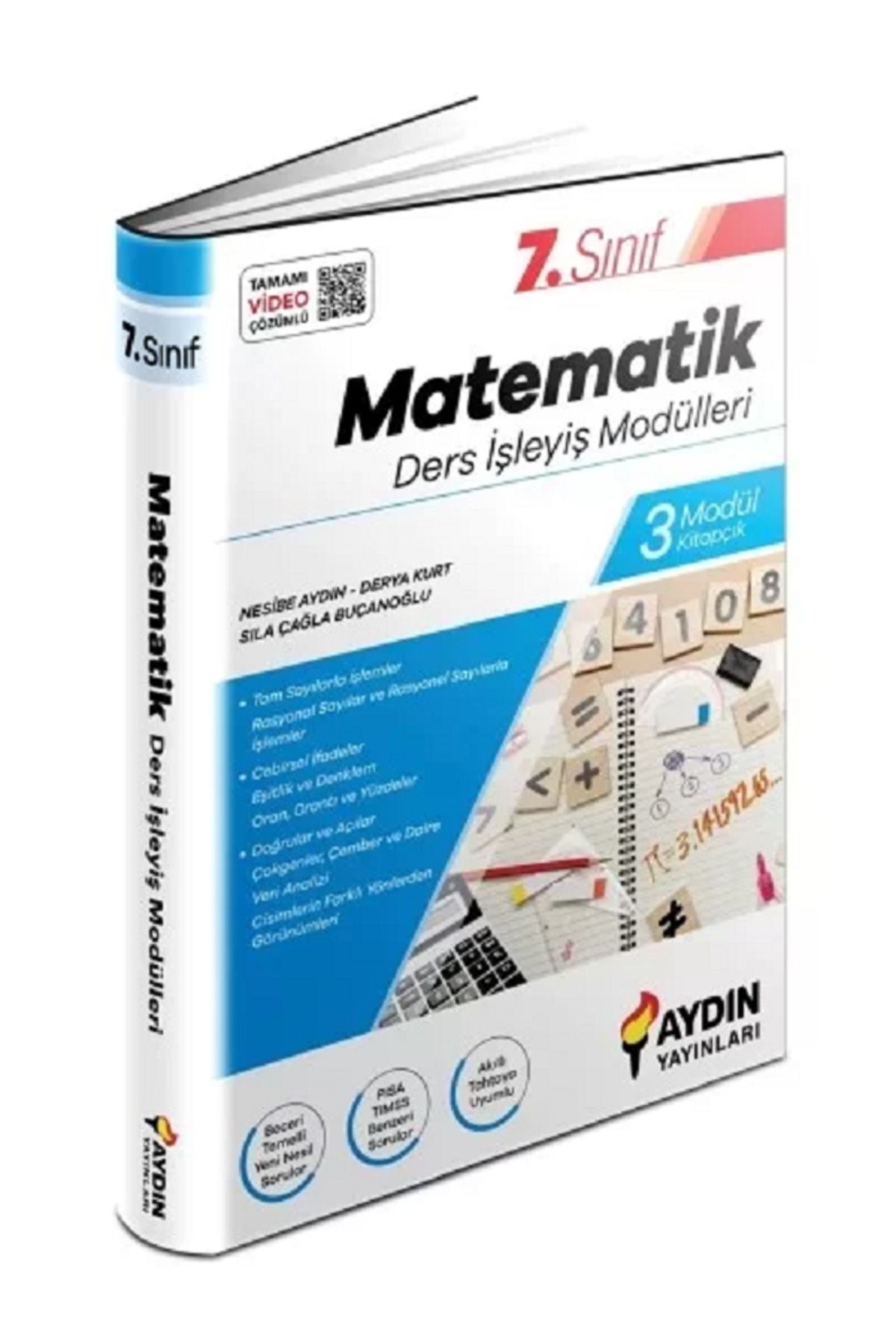 Evrensel İletişim Yayınları 7.Sınıf LGS Aydın Yay. Matematik Ders İşleyiş Modülleri /3 Modül / Tamamı Video Çözümlü