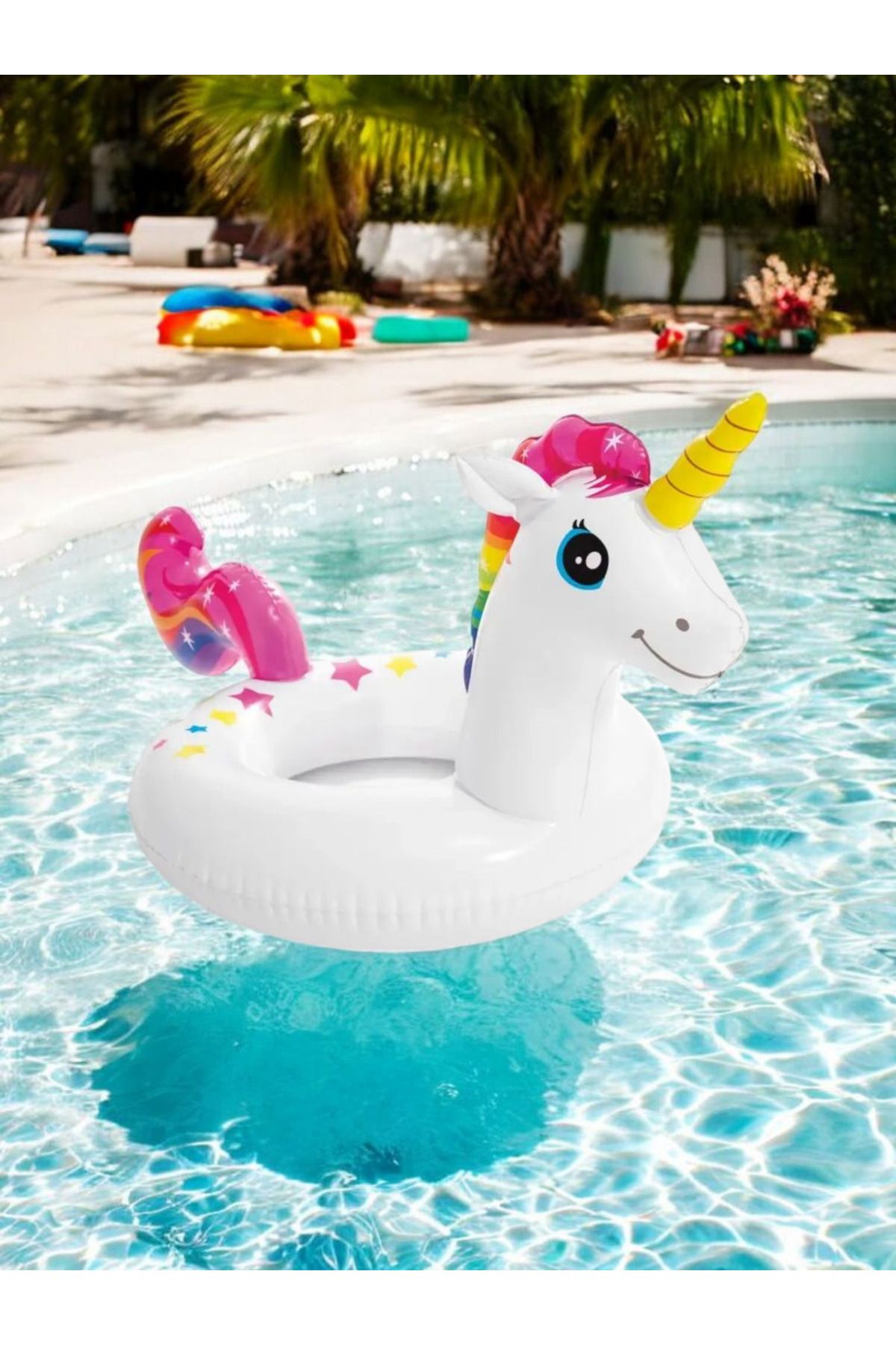 Intex Unicorn Figürlü Çocuk Havuz Ve Deniz Simiti 107 Cm 3-6 Yaş