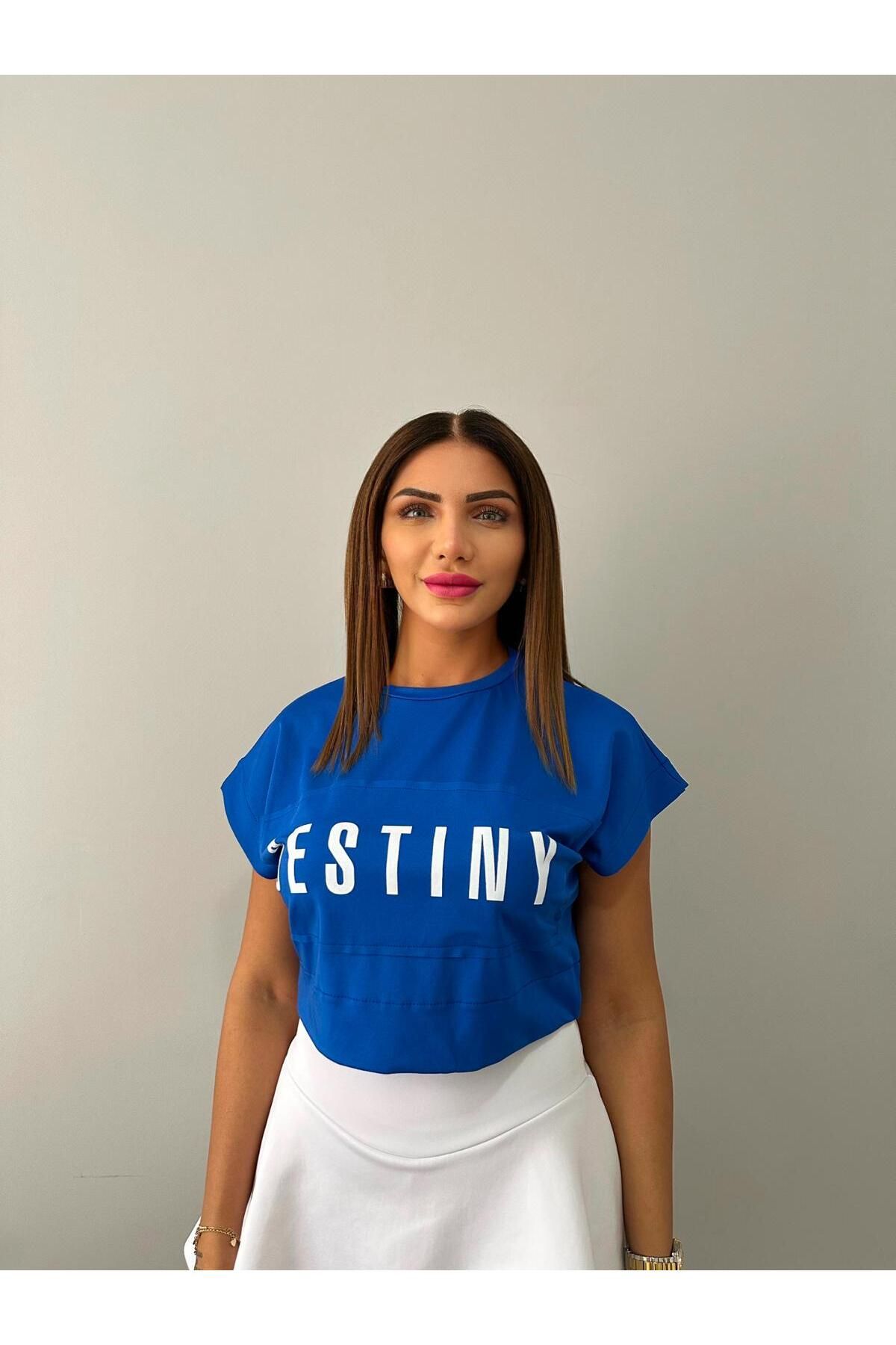 sterktekstil Kısa Kol Baskılı Crop