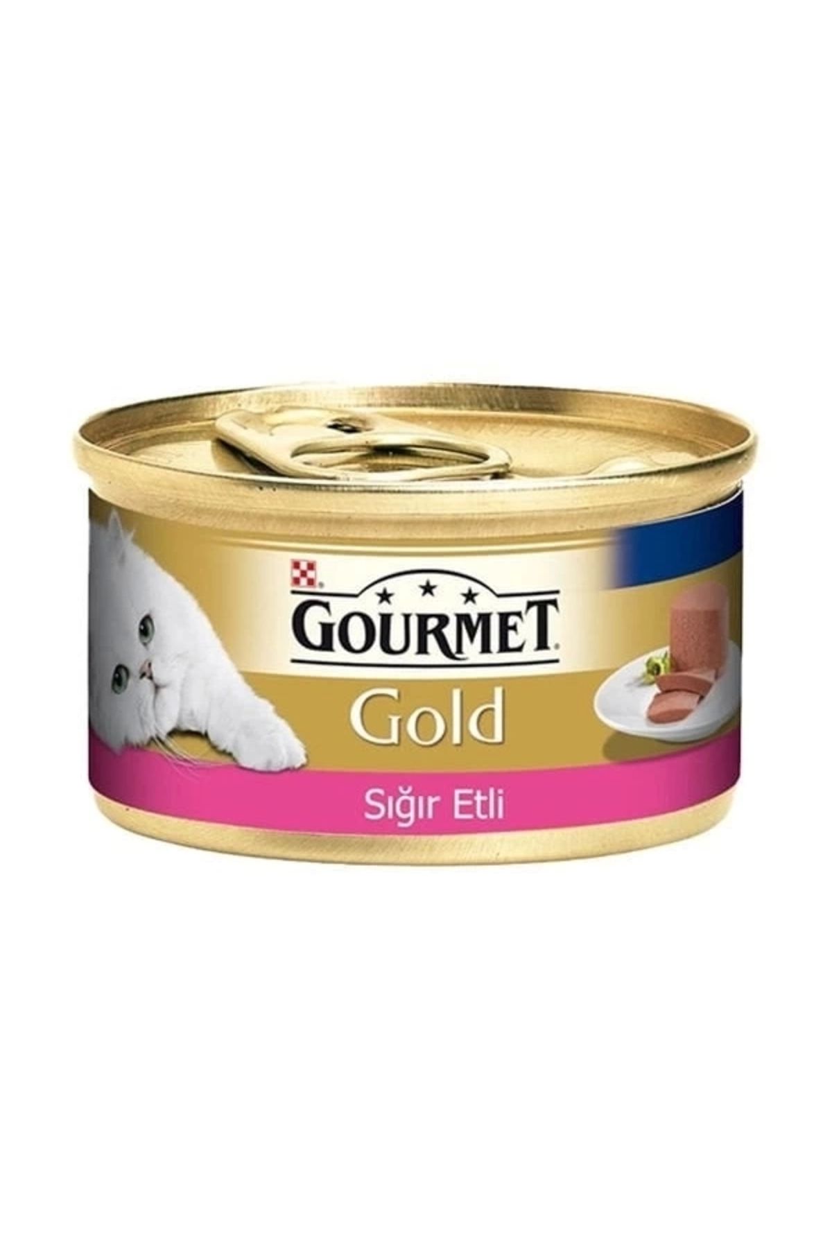 thebestnzm Gourmet Gold Kıyılmış Sığır Etli Yetişkin Konserve Kedi Maması 85 Gr