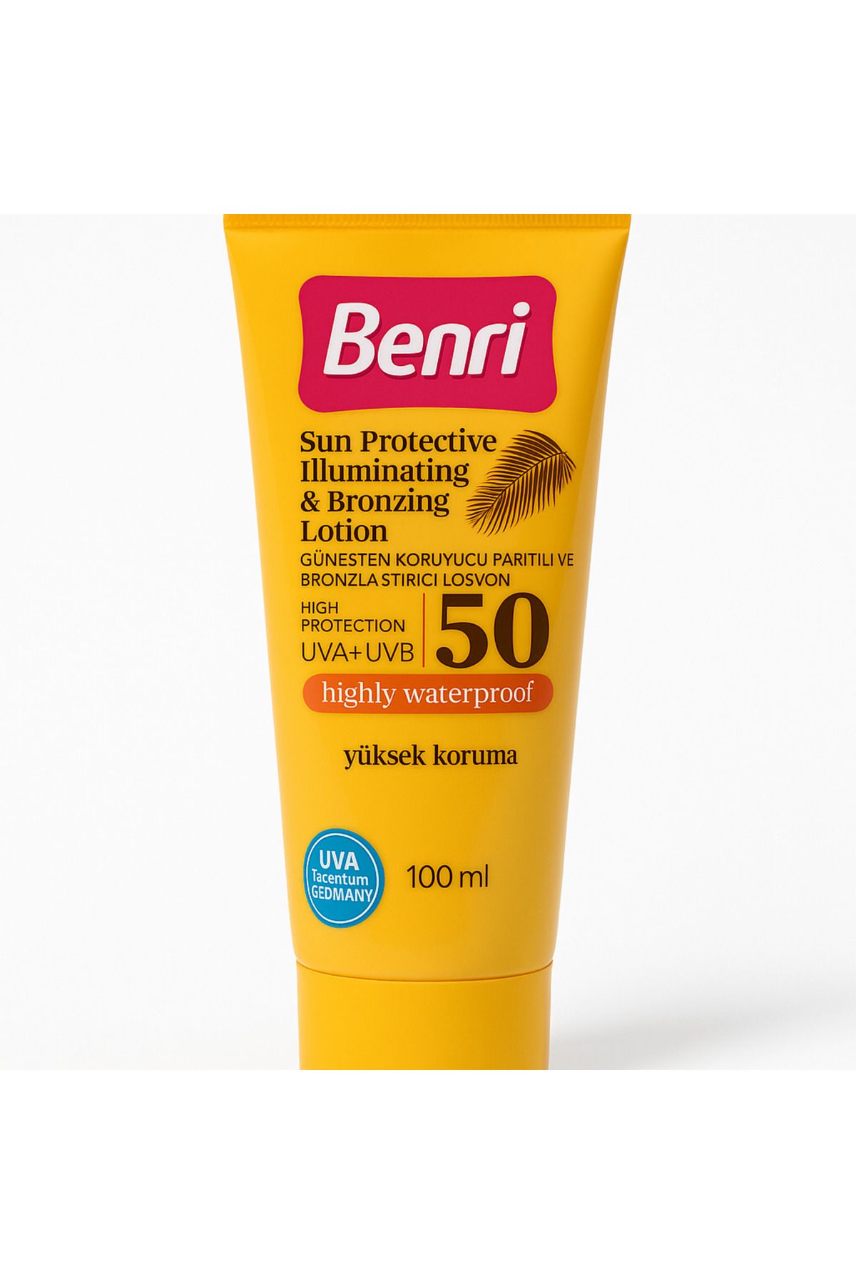 Benri Güneşten Koruyucu Parıltılı ve Bronzlaştırıcı Losyon 50SPF 100 ml